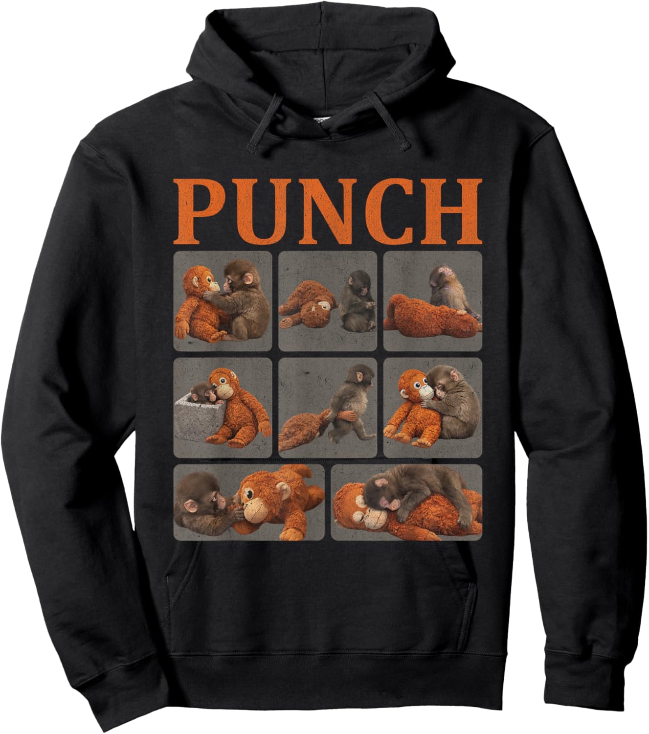 Cute Monkey Punch Hoodie - Hoodie | Black