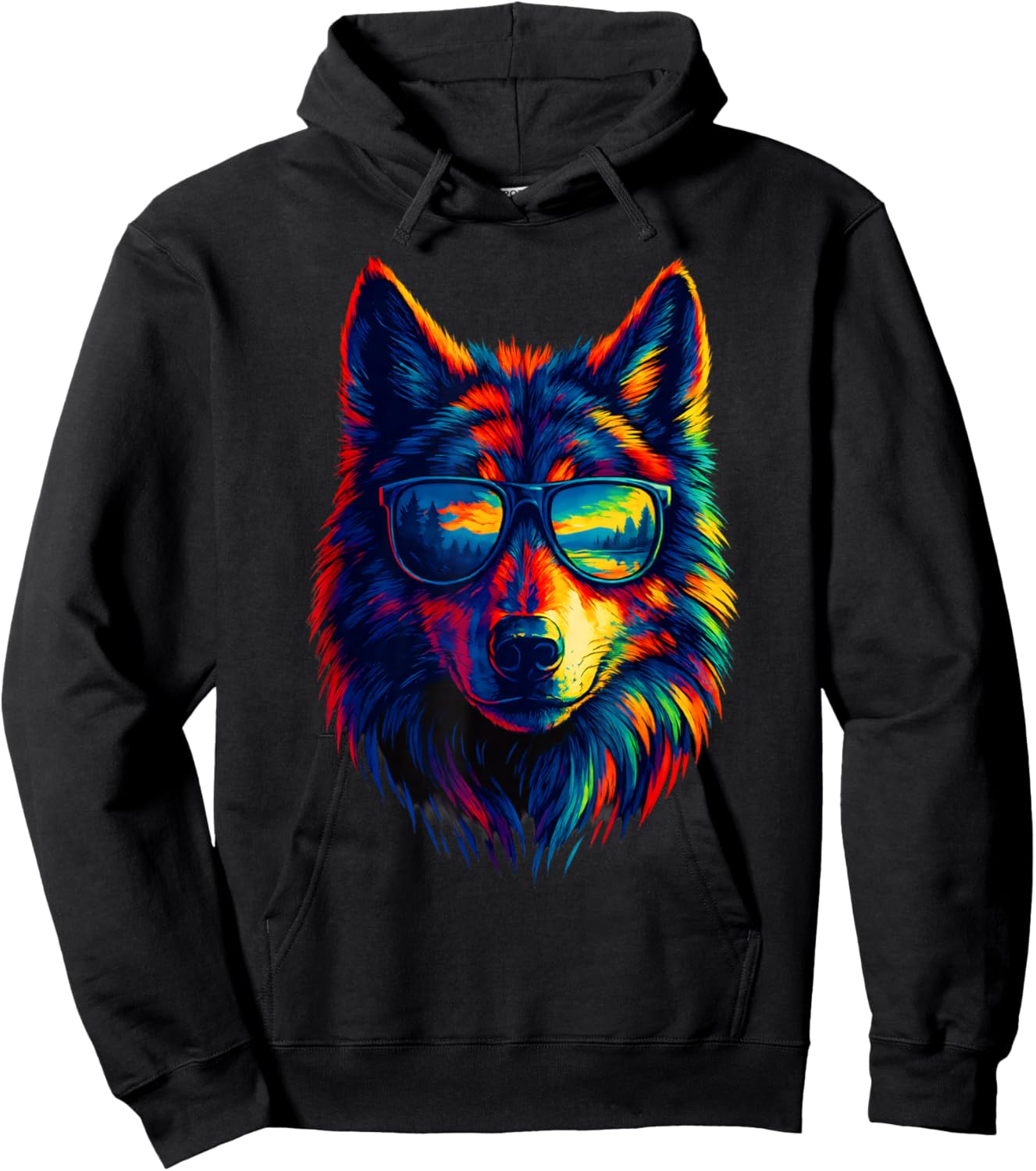 Wolf Nature Hoodie - Hoodie | Black