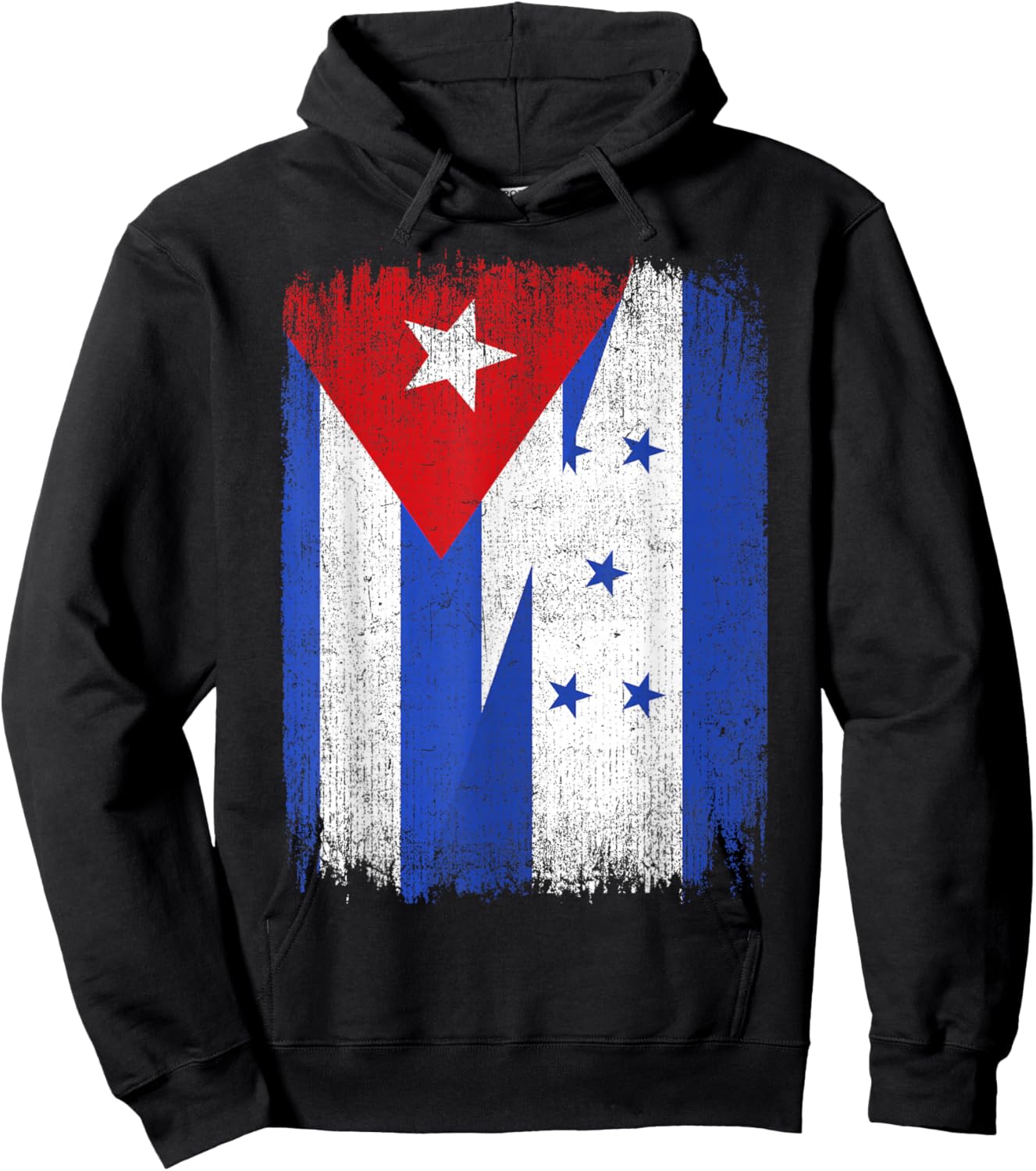 Half Cuba Honduras Flag Cuban Honduran Pride Roots Hoodie - Hoodie | Black