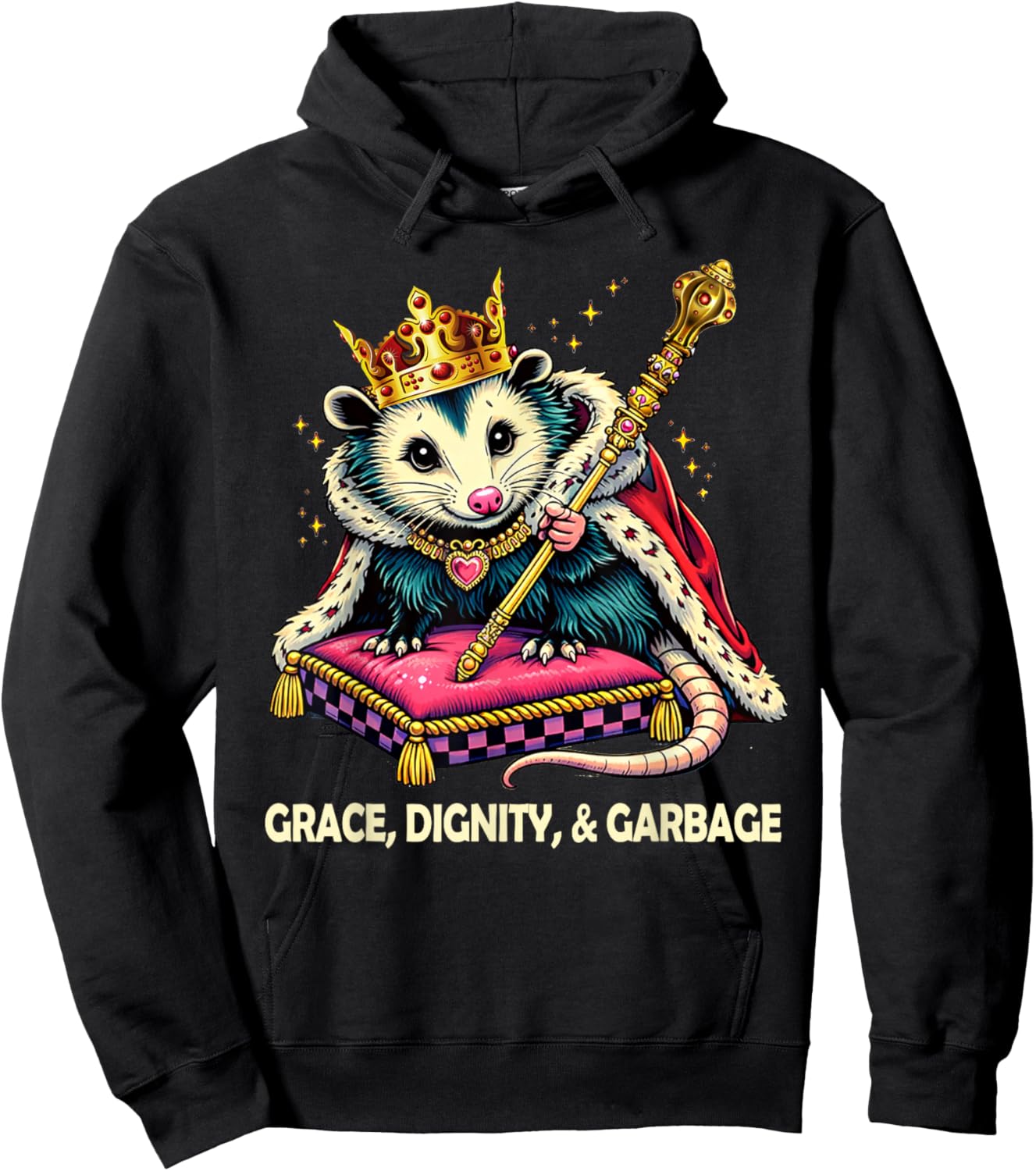 Opossum Lover Possum King Weird Grace A Dignity & Garbage Hoodie - Hoodie | Black