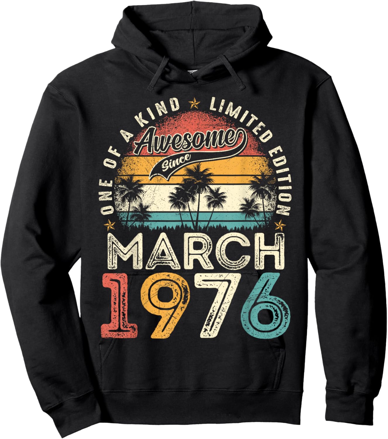 50 Year Old Men Awesome Since March 1976 50th Birthday Women Hoodie - Hoodie | Black