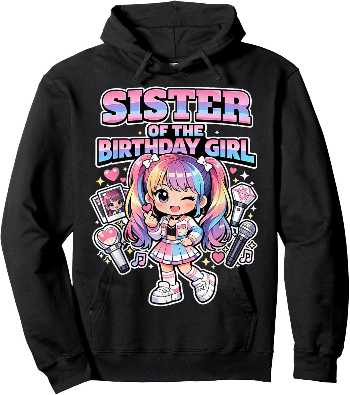 Sister of Birthday Girl Korean Popular Music K-pop Lovers Hoodie - Hoodie | Black