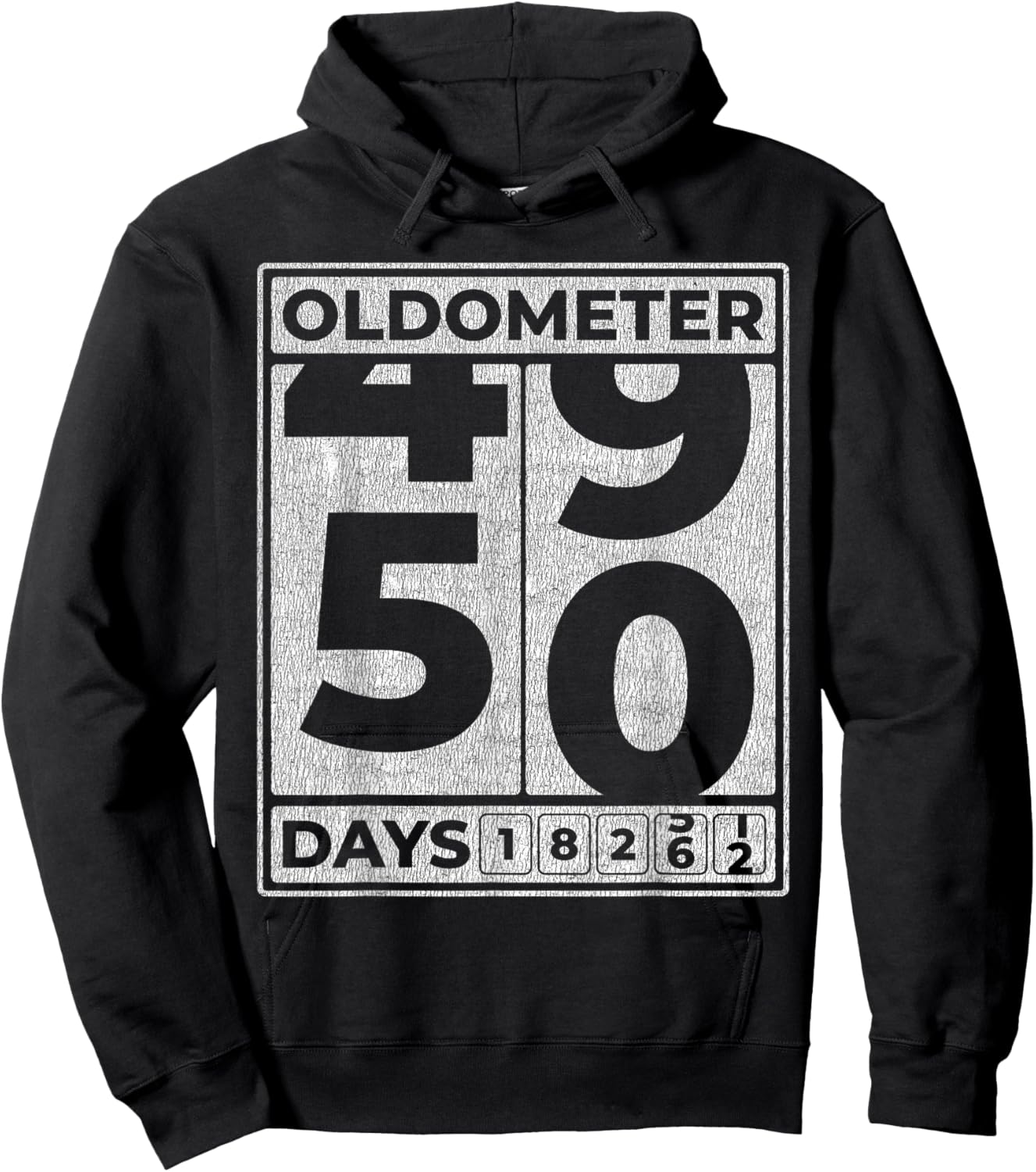 Oldometer 50 Funny 50th Birthday Gift Hoodie - Hoodie | Black