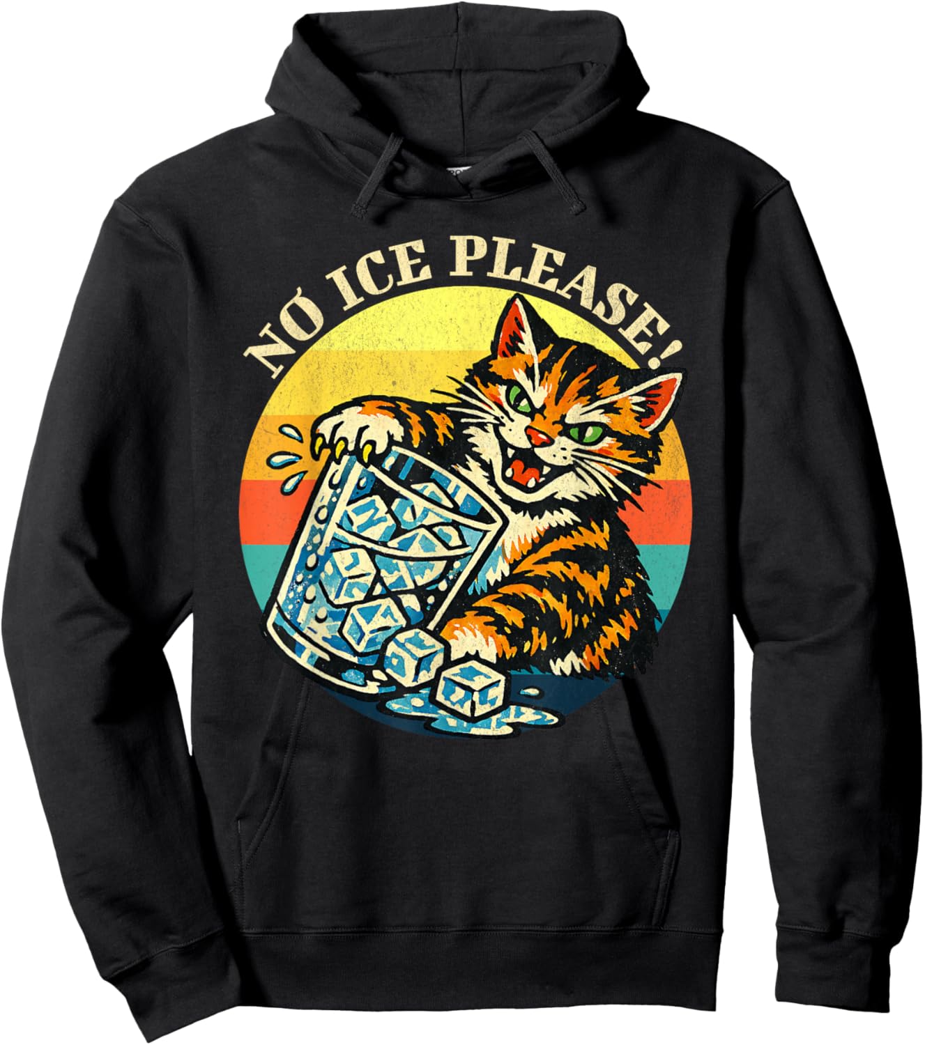 Abolish ICE Cat Anti-ICE Funny Retro Hoodie - Hoodie | Black