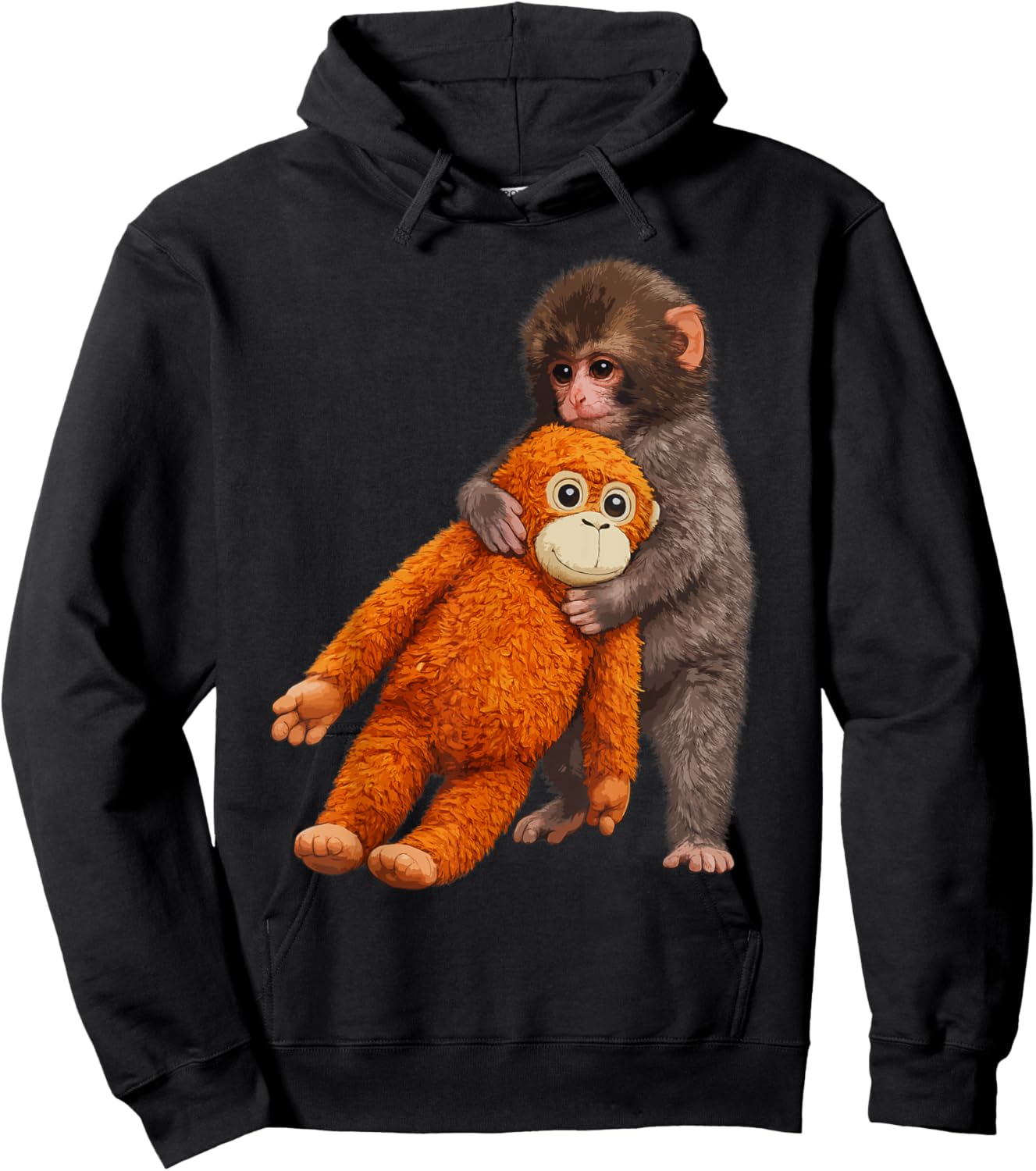 Cute Punch Baby Monkey 2026 Hoodie - Hoodie | Black