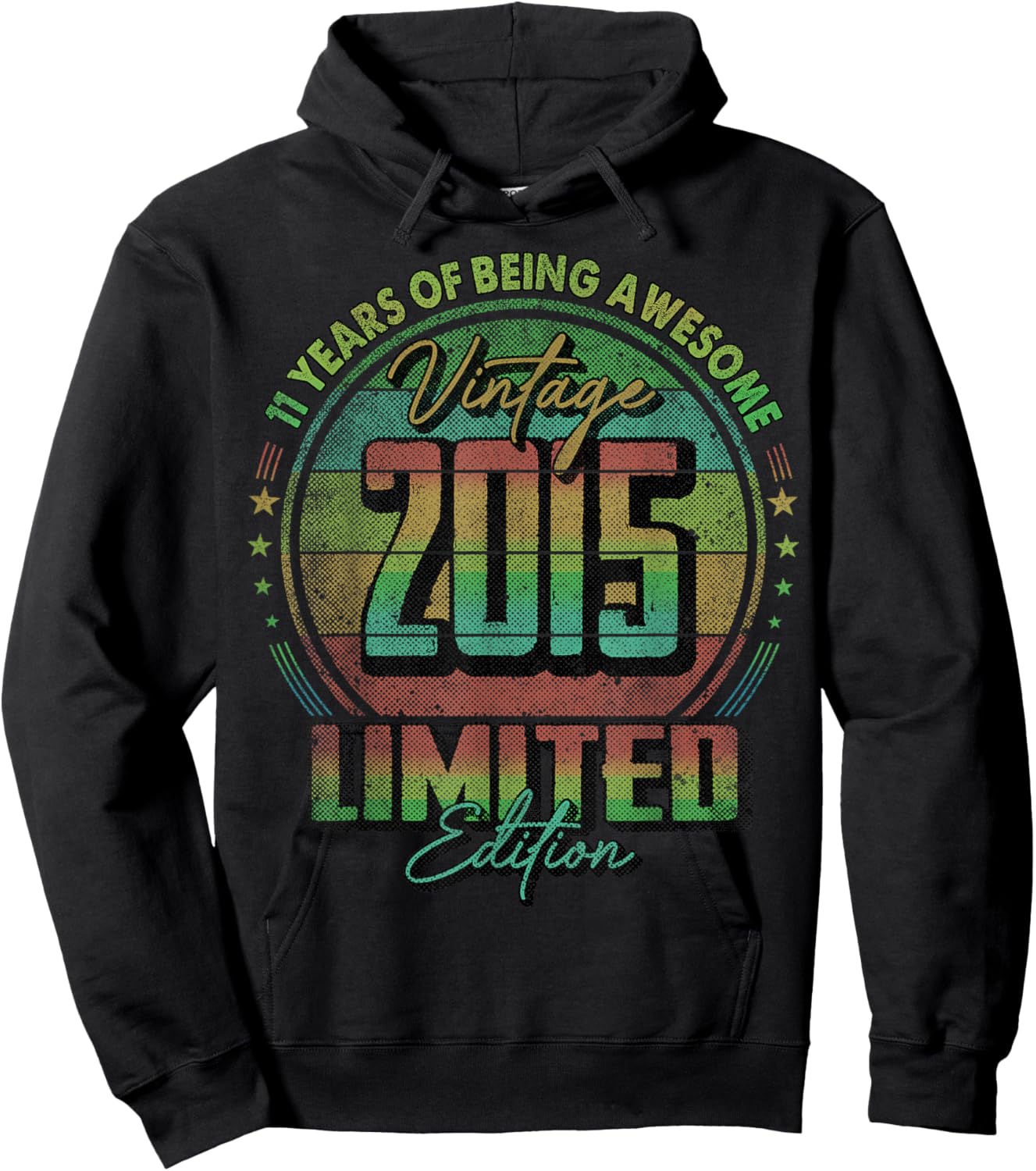 Vintage 2015 Limited Edition Shirt 11 Year Old 11th Birthday Hoodie - Hoodie | Black