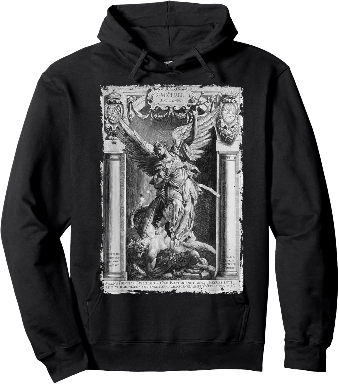 Saint Michael Archangel Defeating The Satan Christian Hoodie - Hoodie | Black