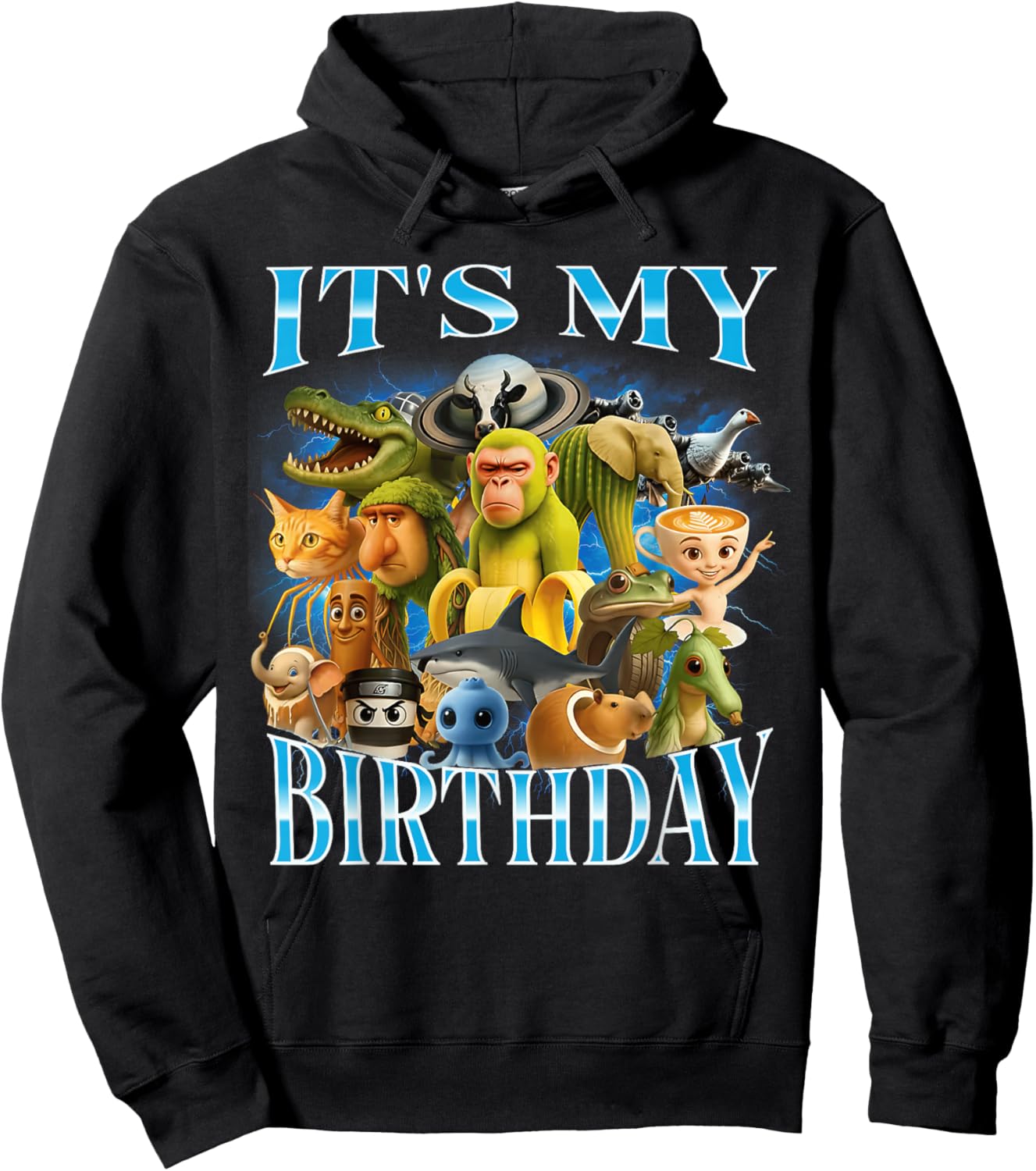 Italian Brainrot Birthday Kids Hoodie - Hoodie | Black