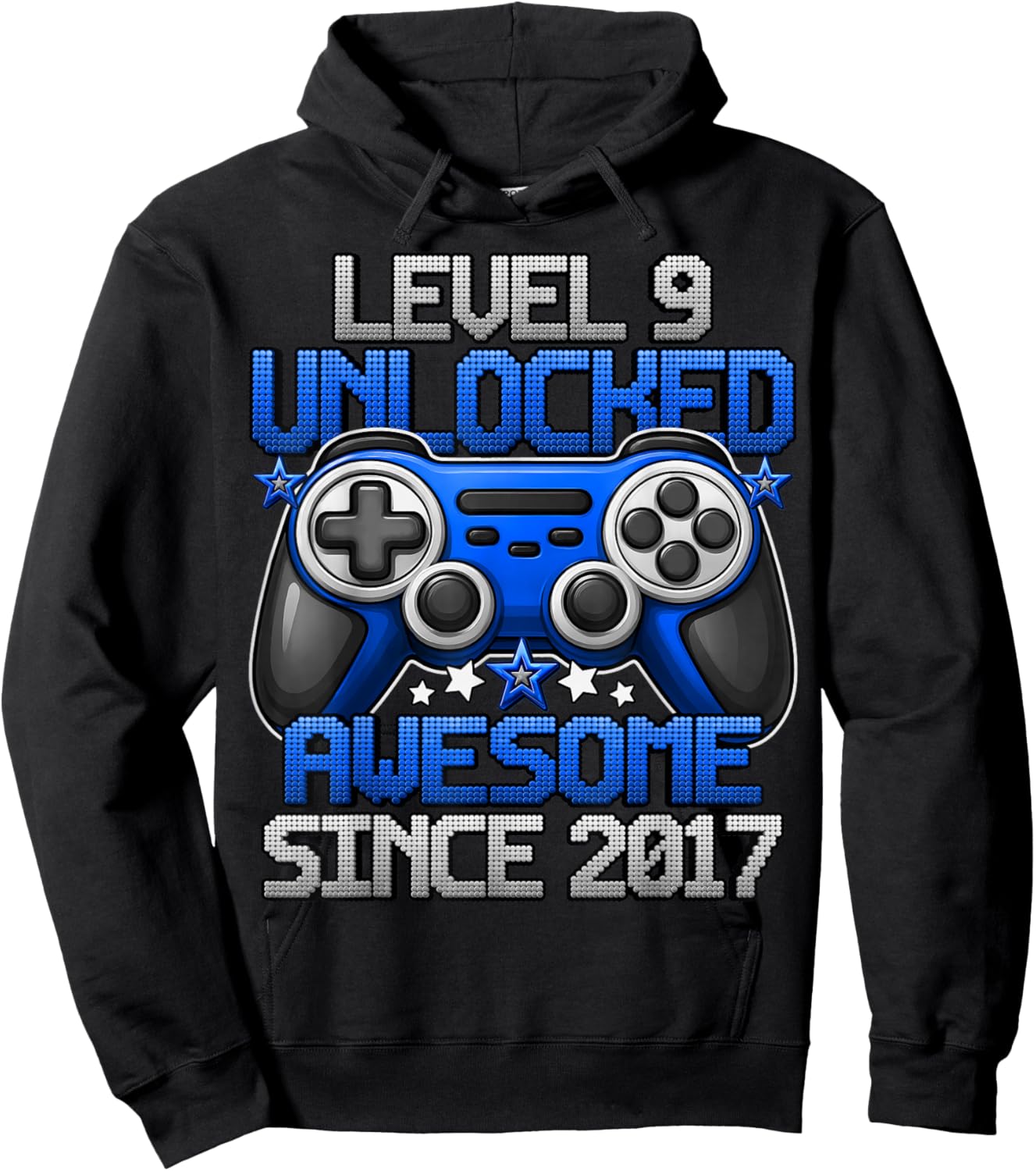 Level 9 Unlocked 9 Year Old Gifts for Boys 9th Birthday Boy Hoodie - Hoodie | Black