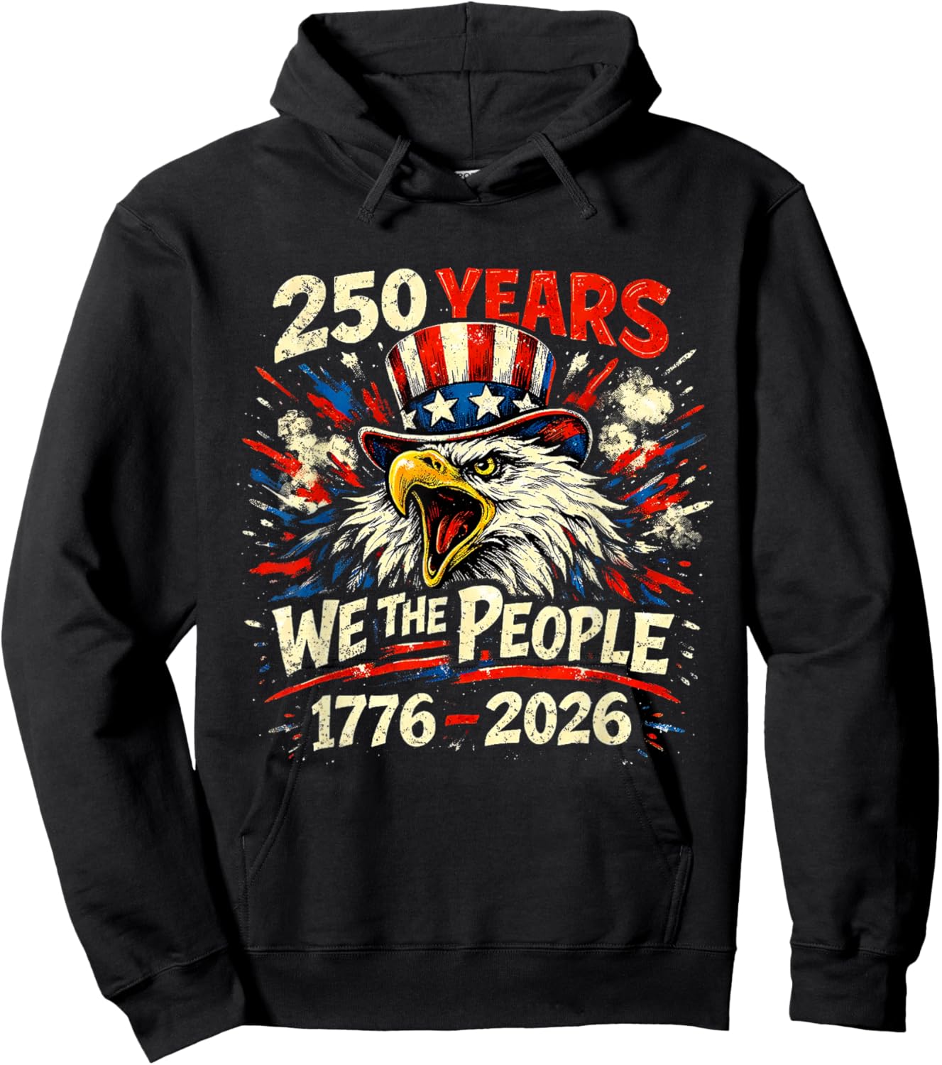 250 Years of Freedom 1776-2026 Semiquincentennial USA Hoodie - Hoodie | Black