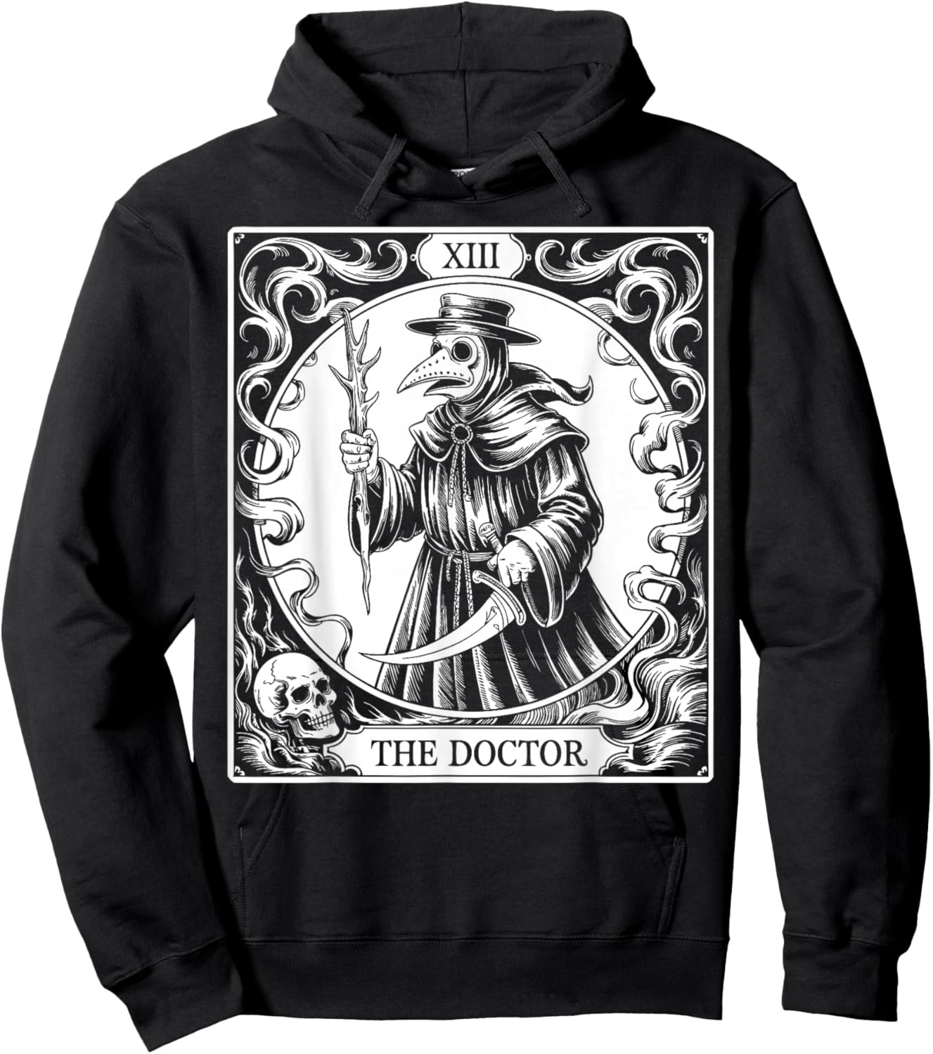 Tarot Card Plague Doctor Hoodie - Hoodie | Black
