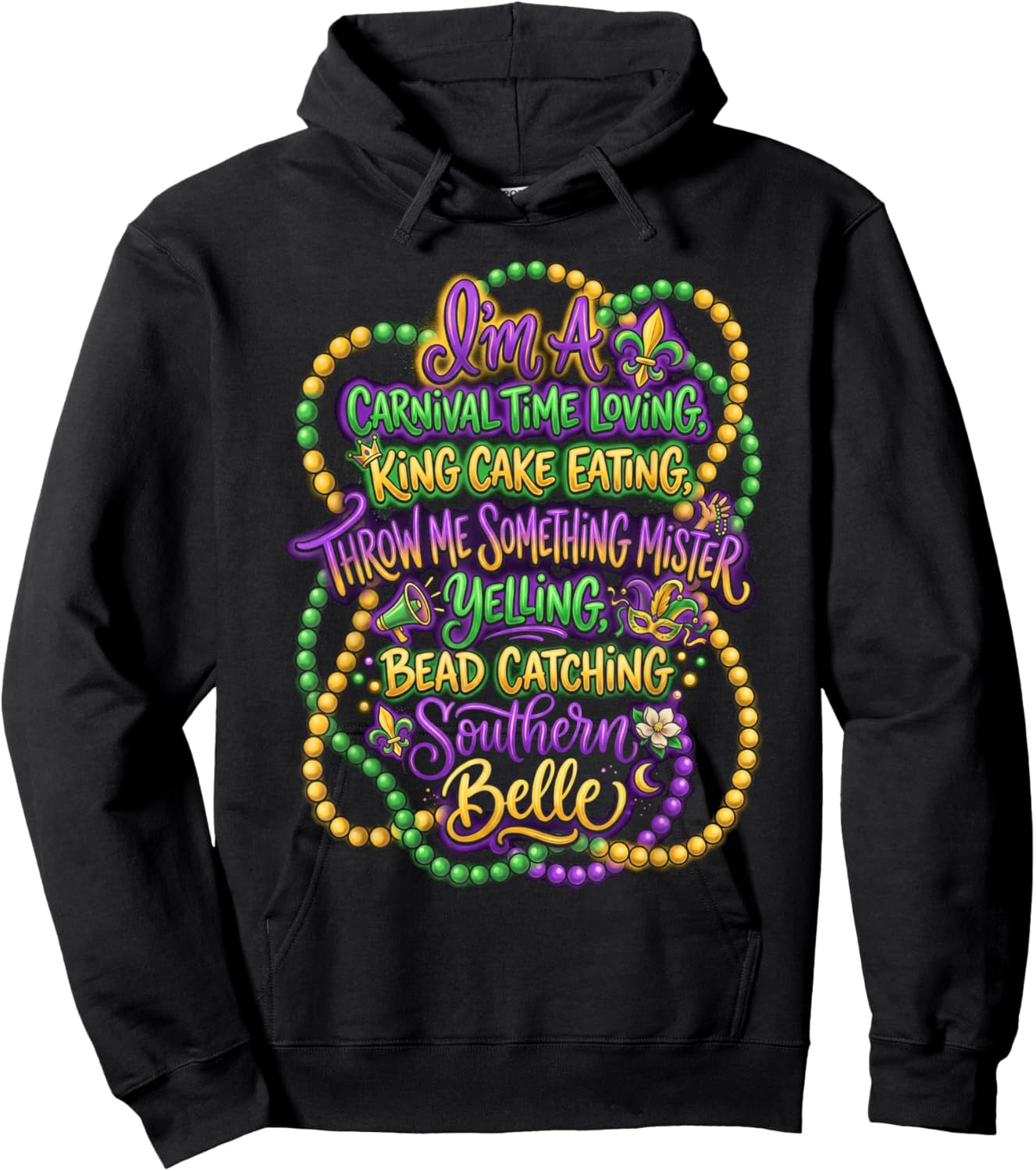 Carnival King Cake Lover Hoodie - Hoodie | Black