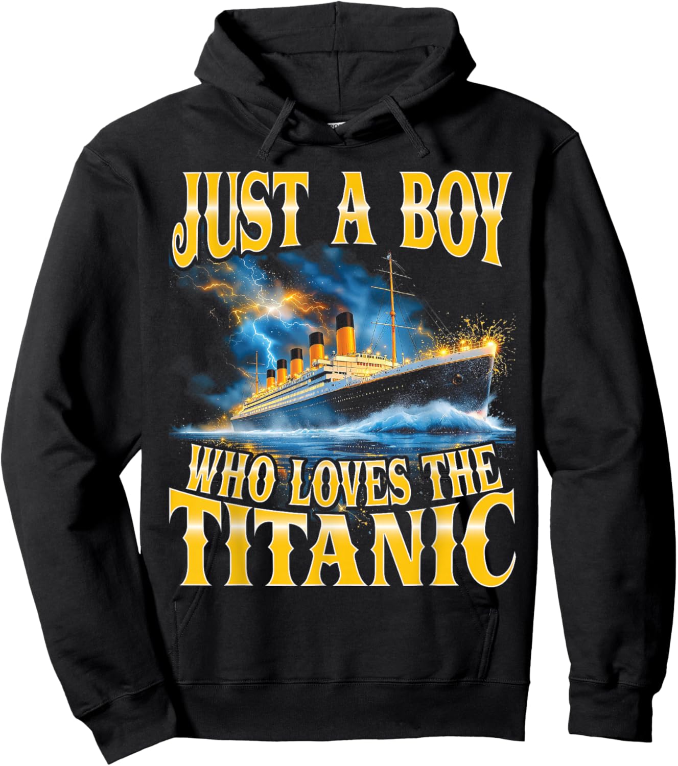 Just a Boy Who Loves The Titanic Bootleg Hoodie - Hoodie | Black