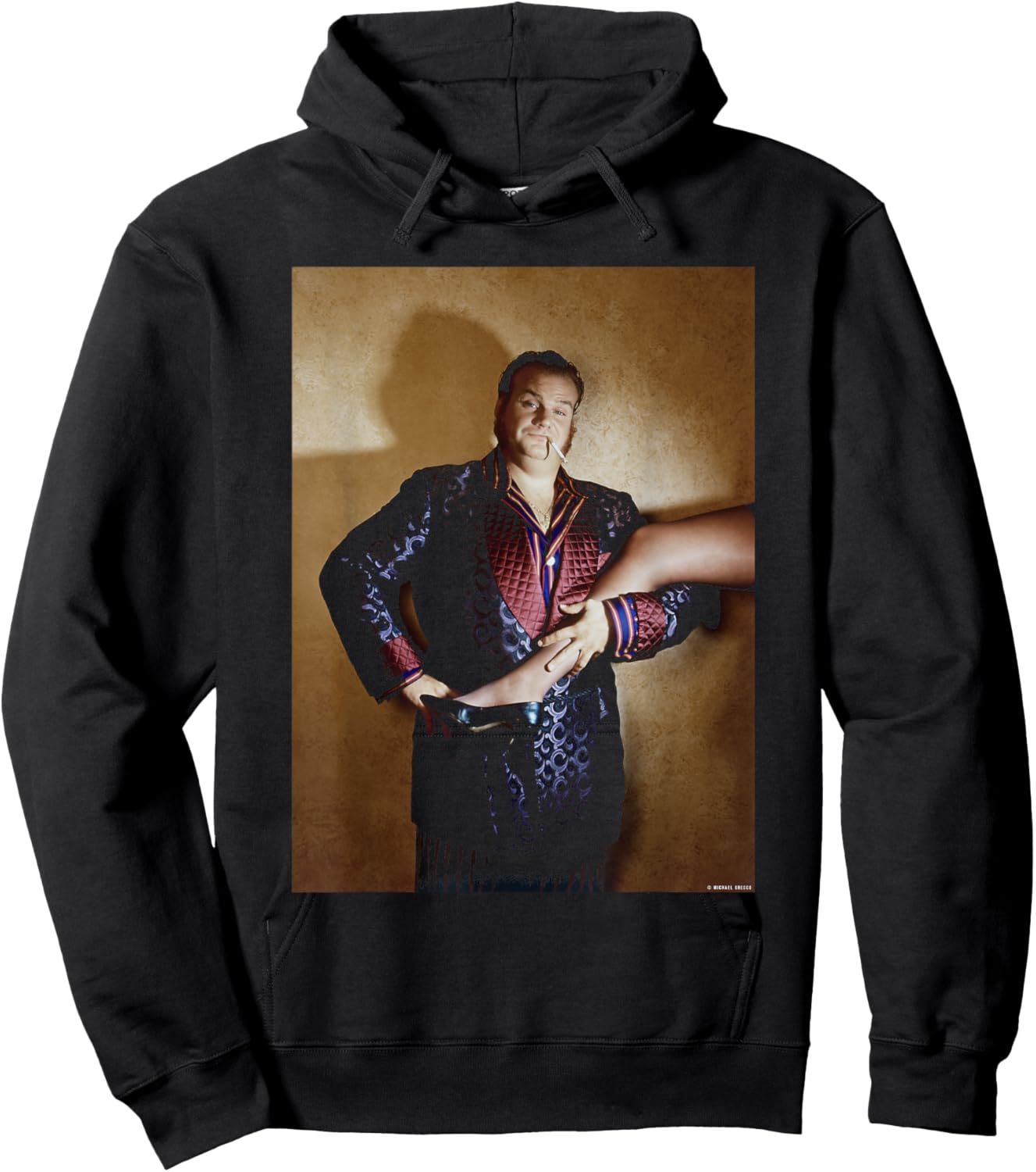 Comedian SNL Actor Chris Farley by Michael Grecco Hoodie - Hoodie | Black