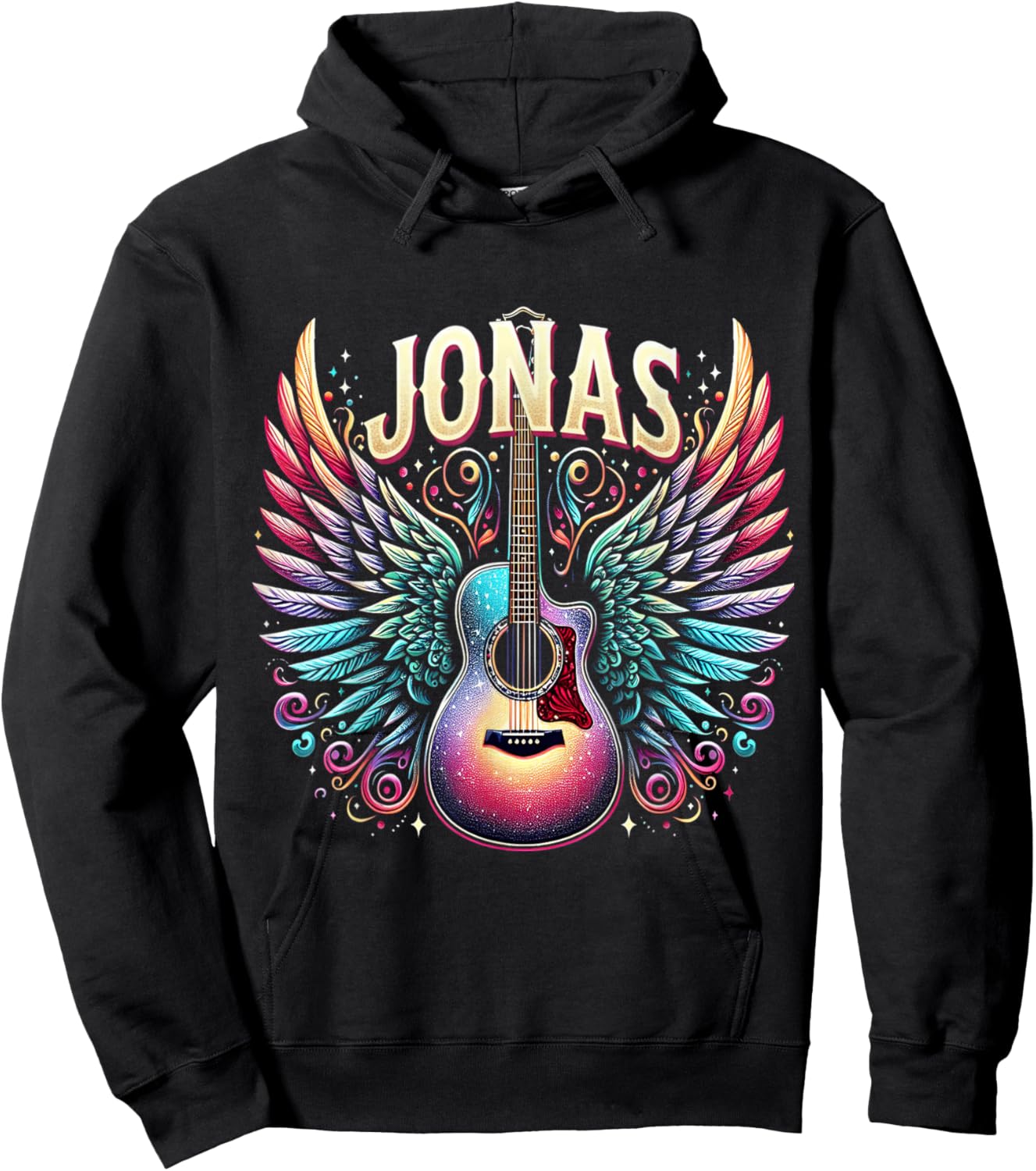 Retro Jonas Personalized First Name Jonas Groovy Men Women Hoodie - Hoodie | Black
