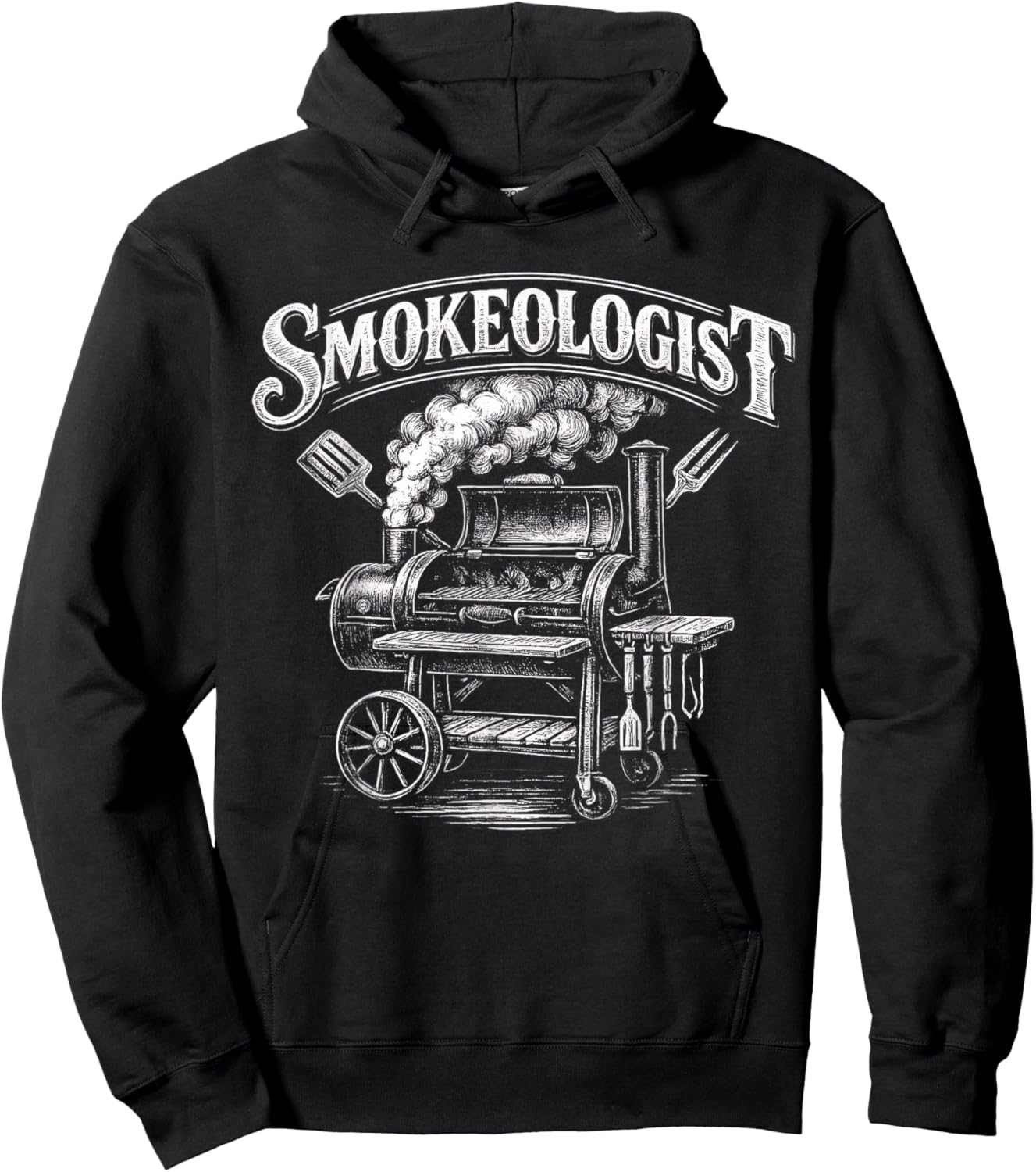 Smokeologist Funny BBQ Meat Smoker for Grilling Fans Hoodie - Hoodie | Black