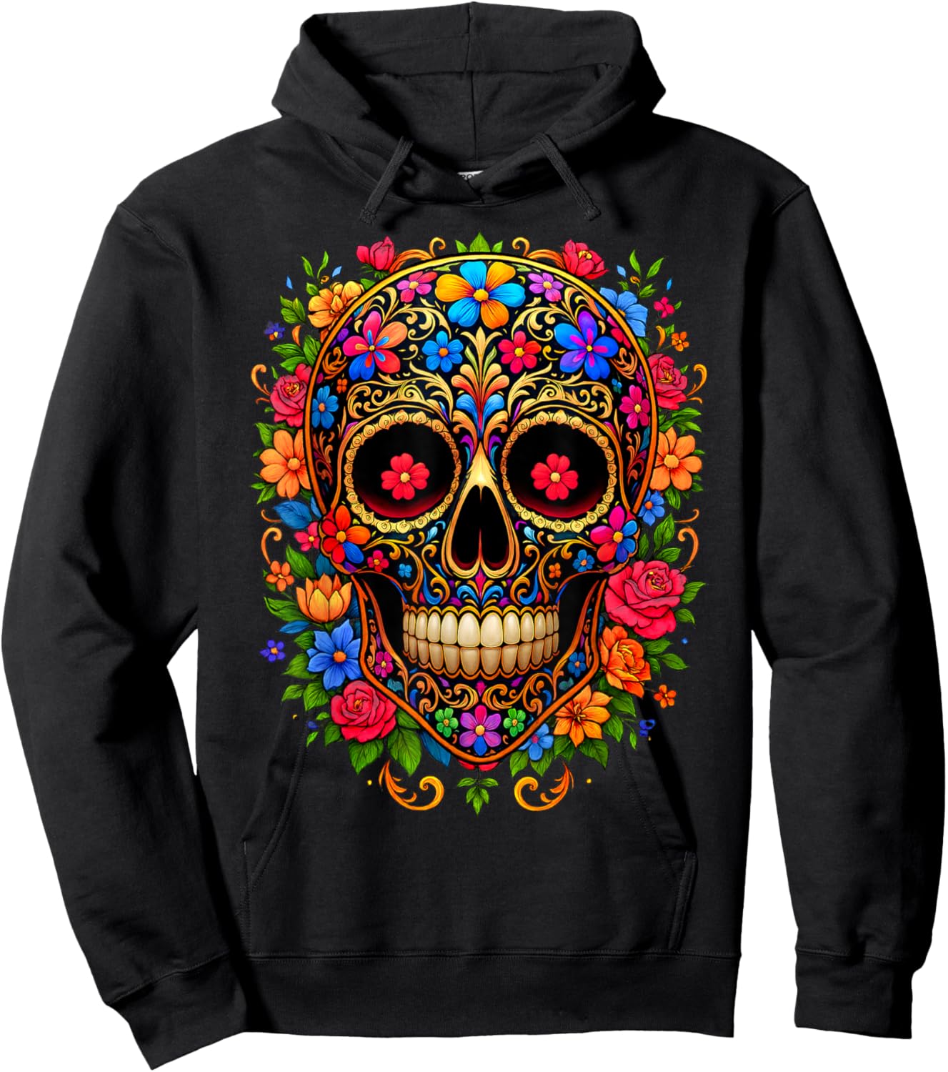 Dia De Los Muertos Costume Day of The Dead Sugar Skull Hoodie - Hoodie | Black