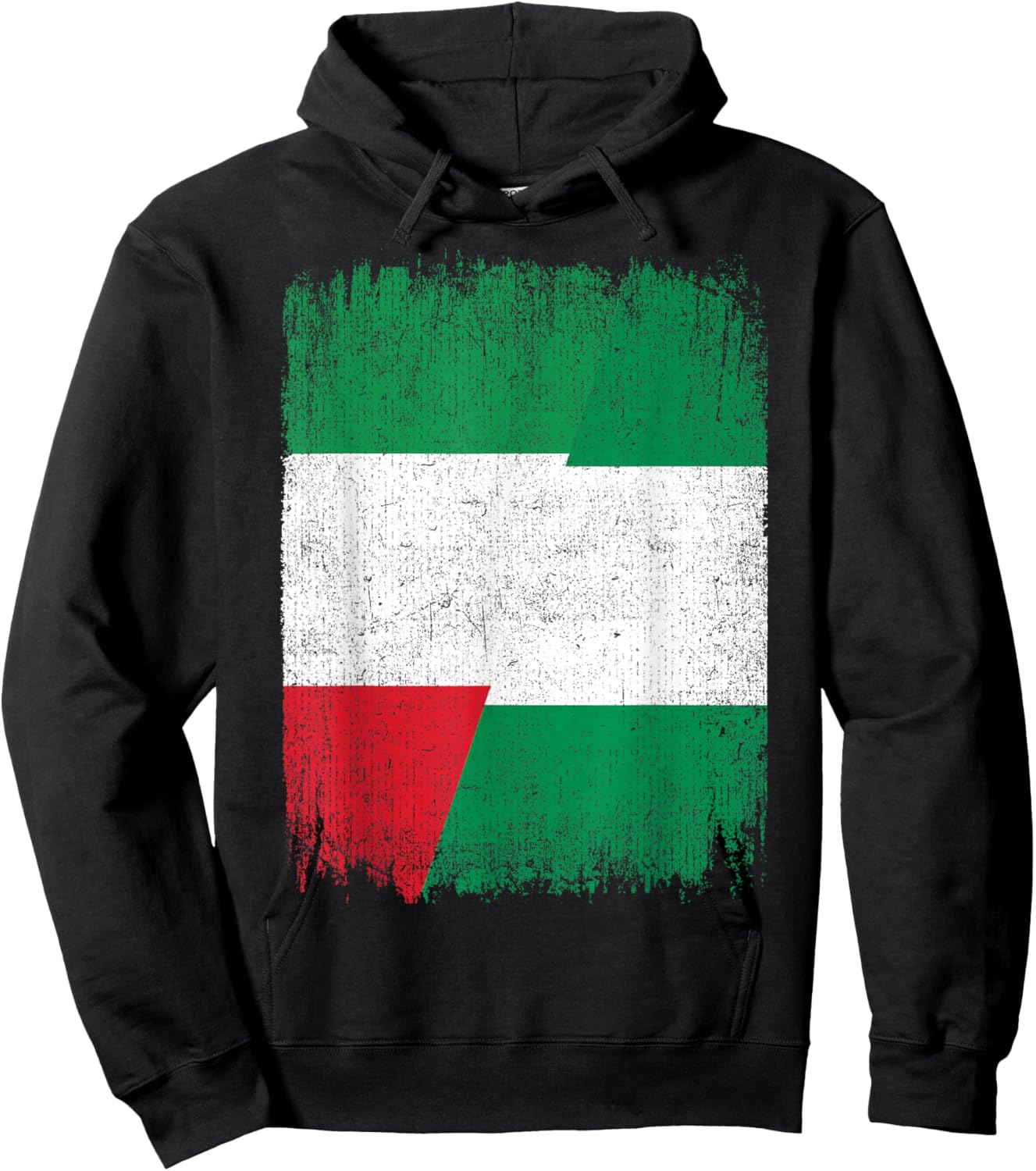 Half Italy Nigeria Flag Italian Nigerian Pride Roots Hoodie - Hoodie | Black