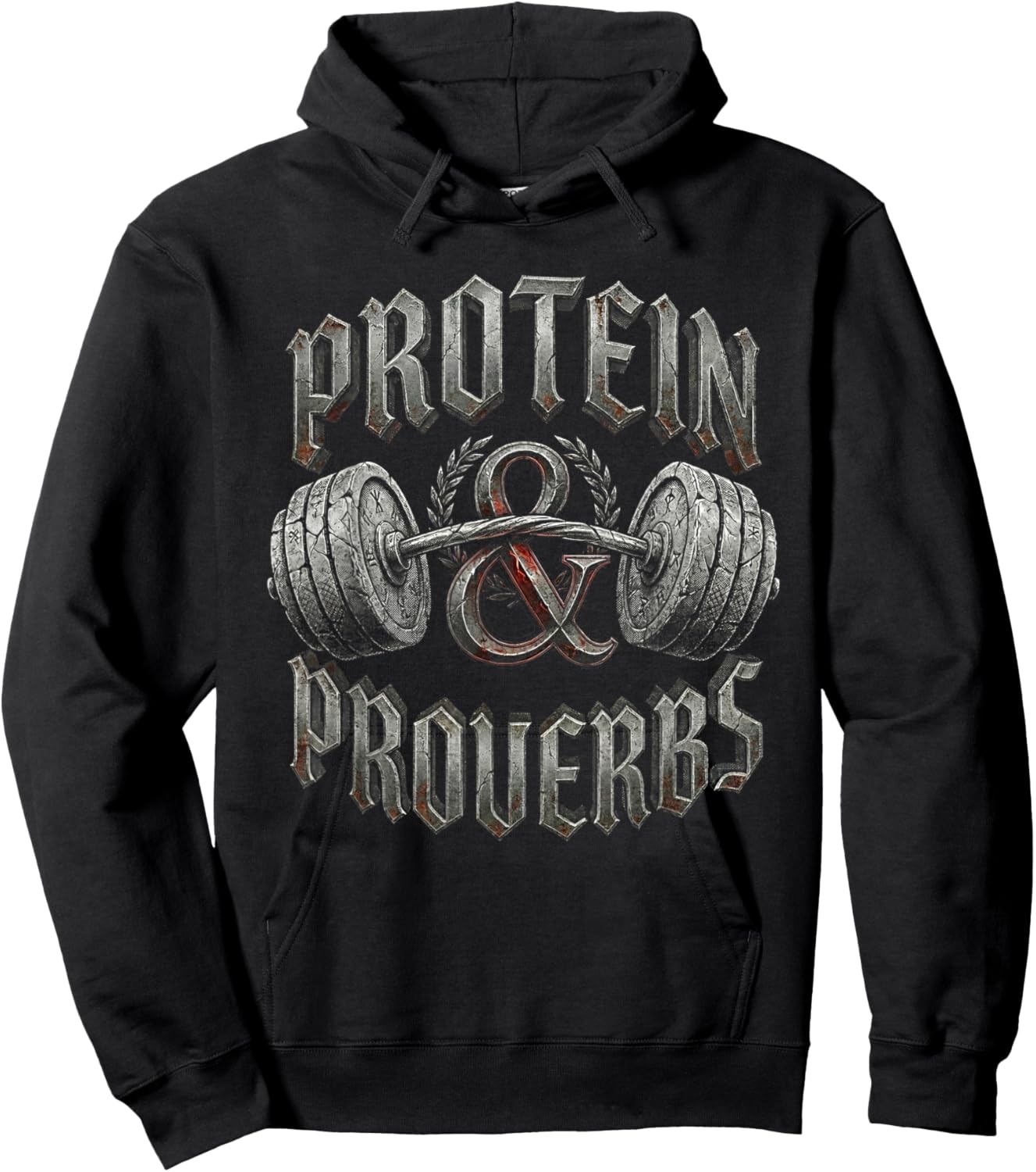 Protein and Proverbs Christian Gym Bodybuilding Workout Hoodie - Hoodie | Black