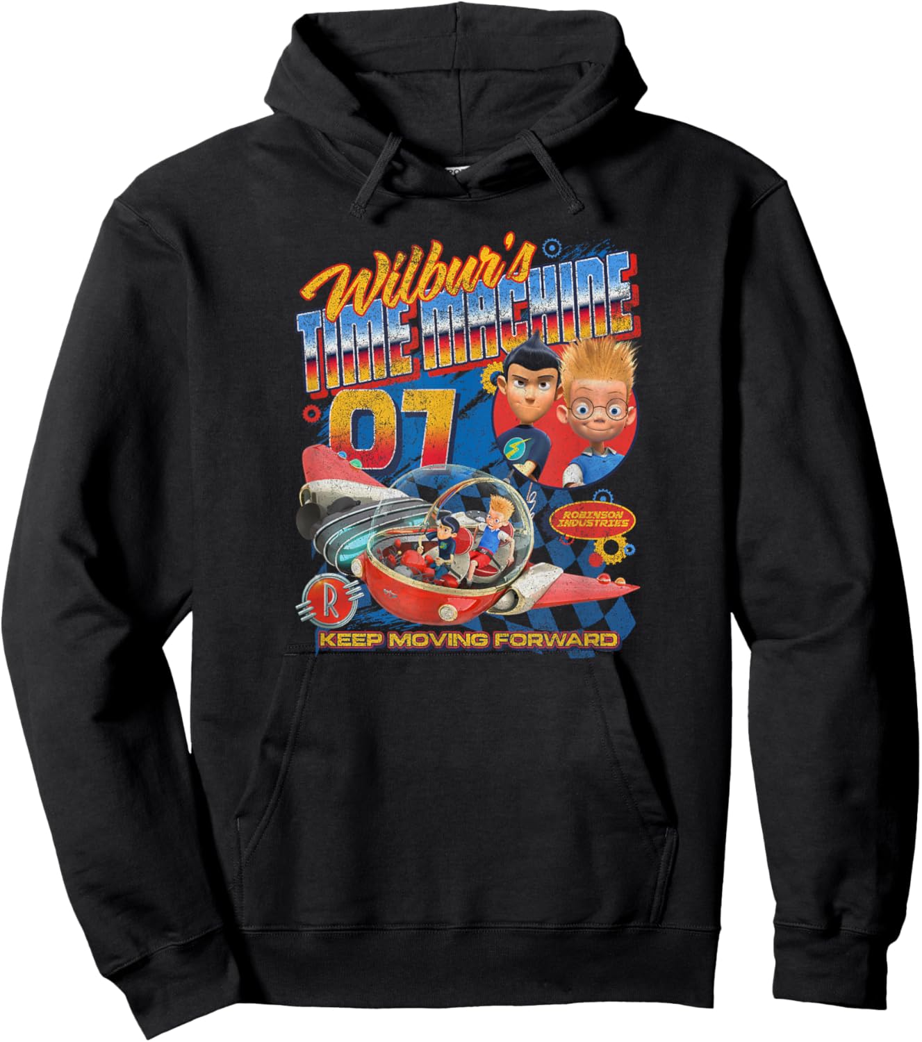 Disney Meet The Robinsons Wilbur's Time Machine Poster Hoodie - Hoodie | Black