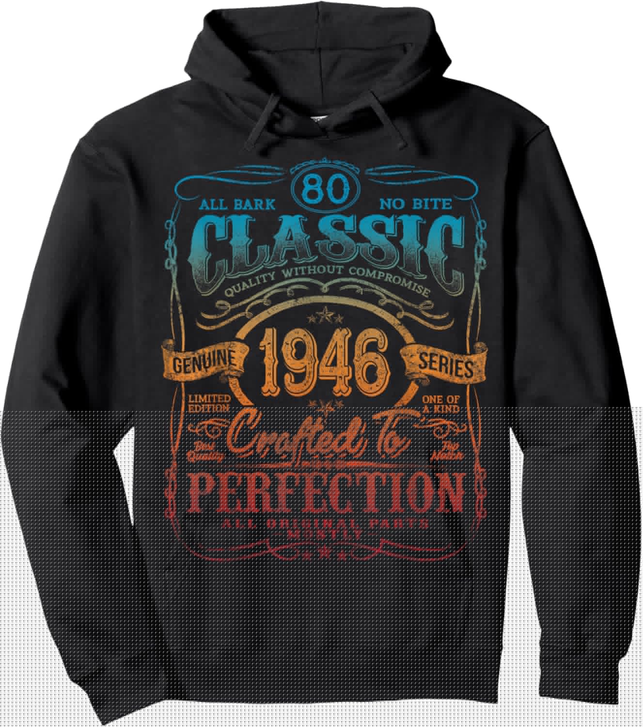 Vintage 1946 Limited Edition Shirt 80 Year Old 80th Birthday Hoodie - Hoodie | Black