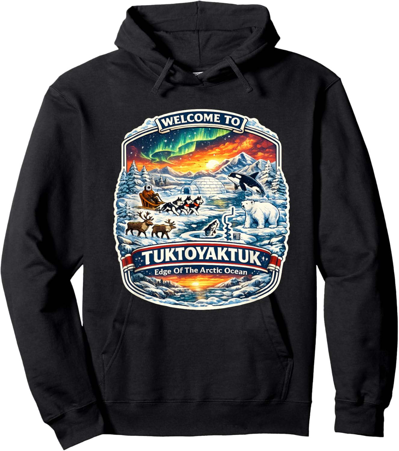 Tuktoyaktuk Northwest Territories Edge of The Arctic Ocean Hoodie - Hoodie | Black