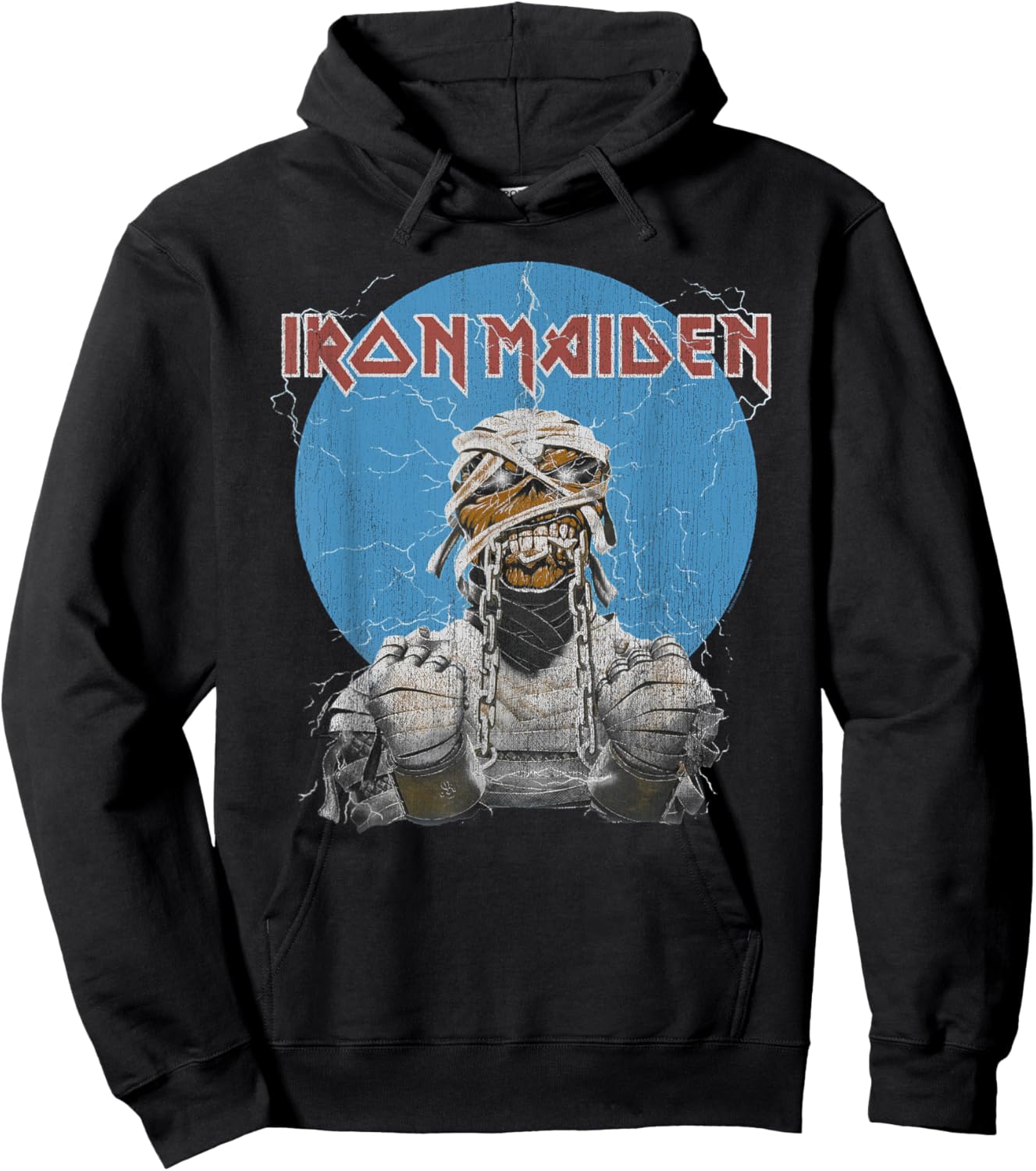Iron Maiden - Mummy Lightning Circle Hoodie - Hoodie | Black