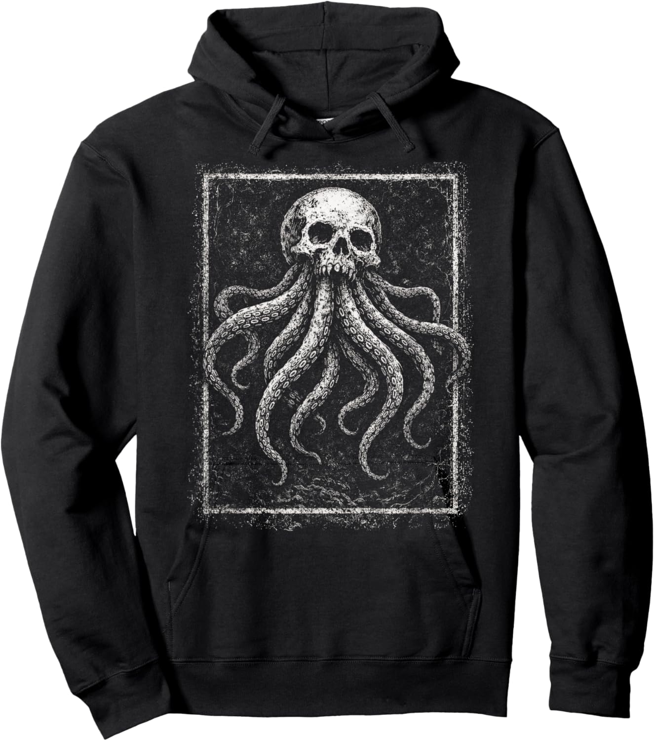 Skull Octopus Alt Grunge Goth Alternative Gothic Aesthetic Hoodie - Hoodie | Black