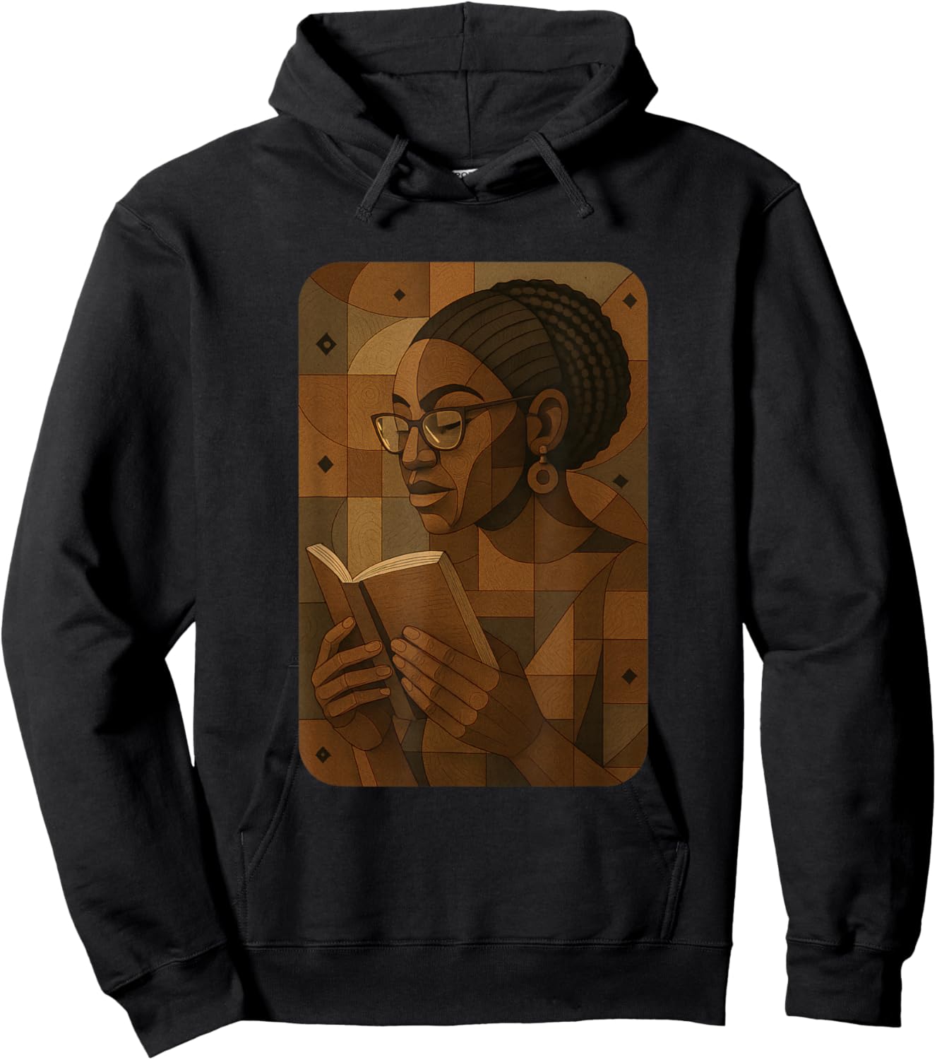 Geometric Black History Educated Women Teacher Book Melanin Hoodie - Hoodie | Black