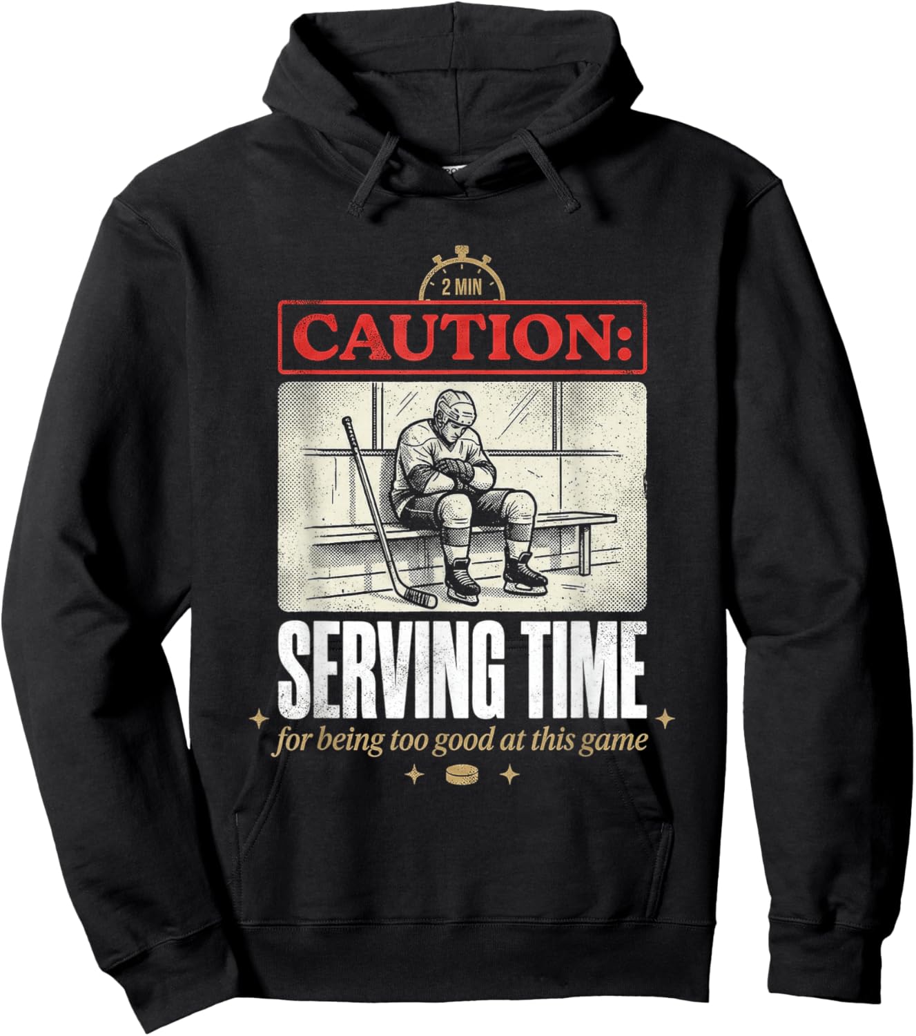 Funny Ice Hockey Penalty Box Hoodie - Hoodie | Black