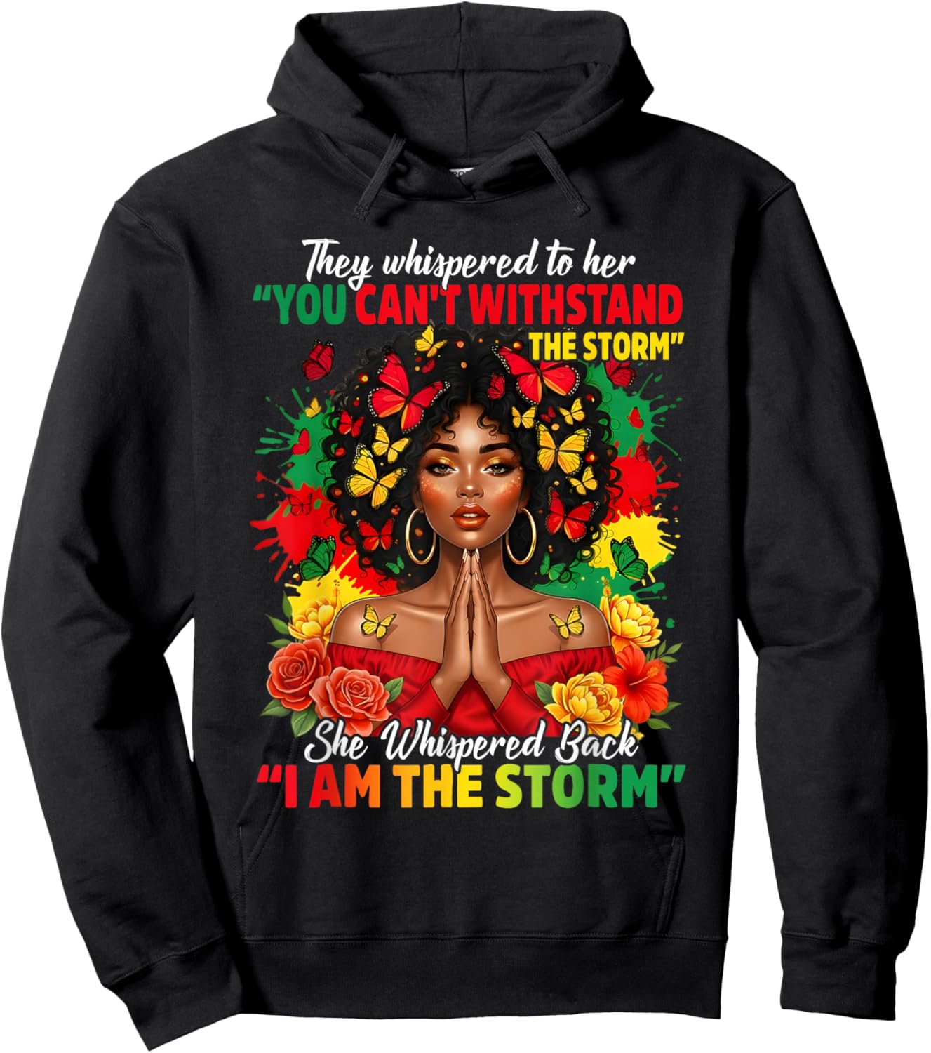 Afro I Am The Storm Hoodie - Hoodie | Black
