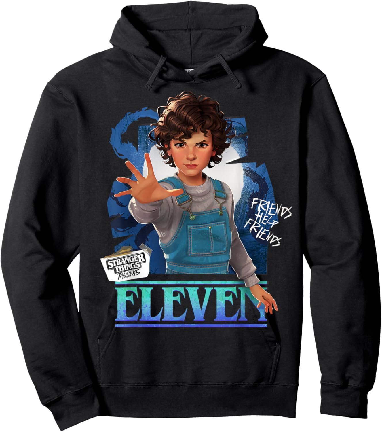 Stranger Things Tales from '85 Eleven Character Portrait Hoodie - Hoodie | Black