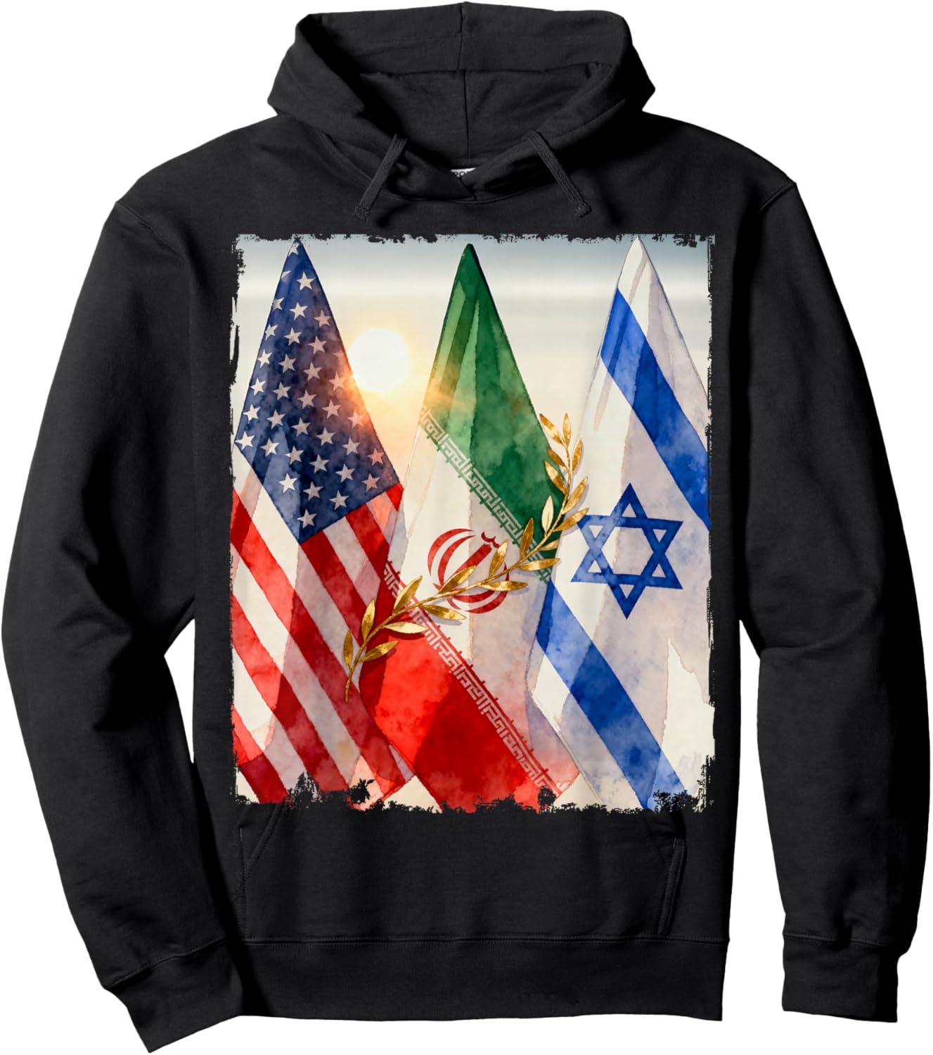 Epic Fury, Roaring Lion, Freedom – America Israel Iran Peace Hoodie - Hoodie | Black