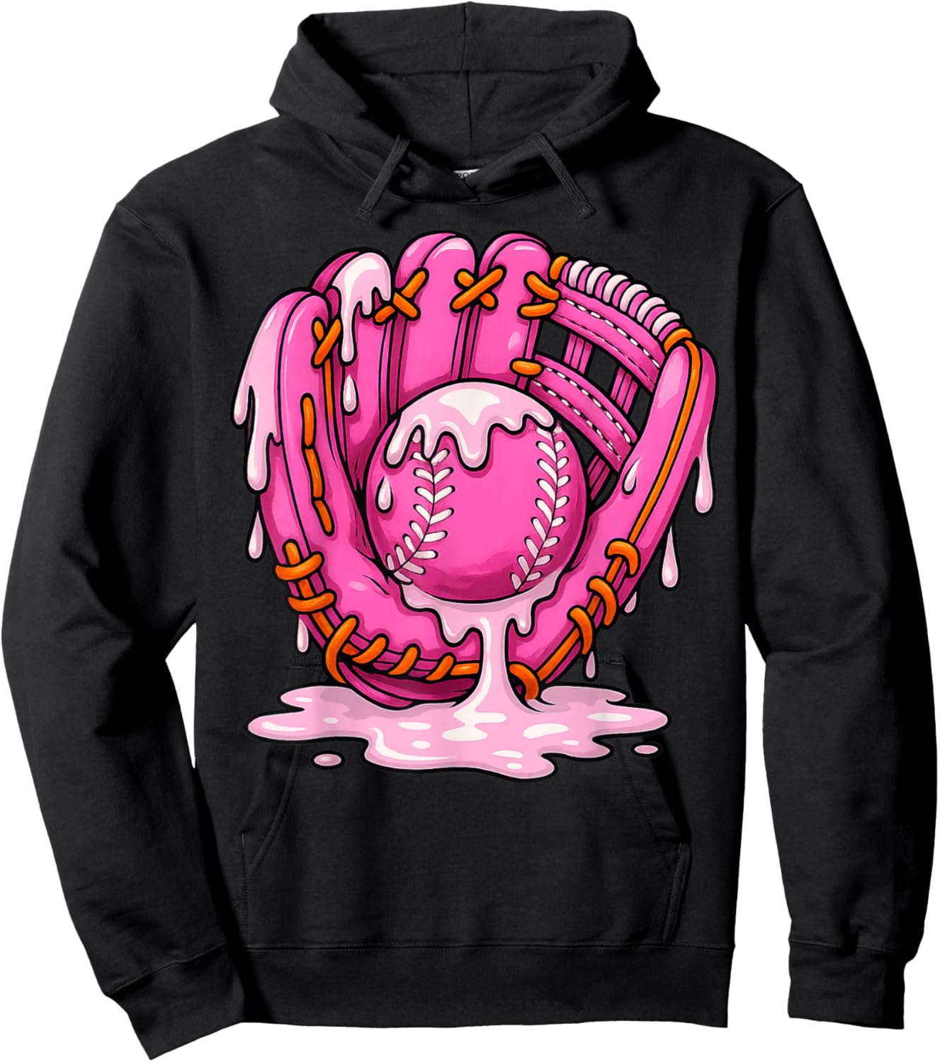 Baseball Drip Team for Boys and Girls Ice Cream Cool Hoodie - Hoodie | Black