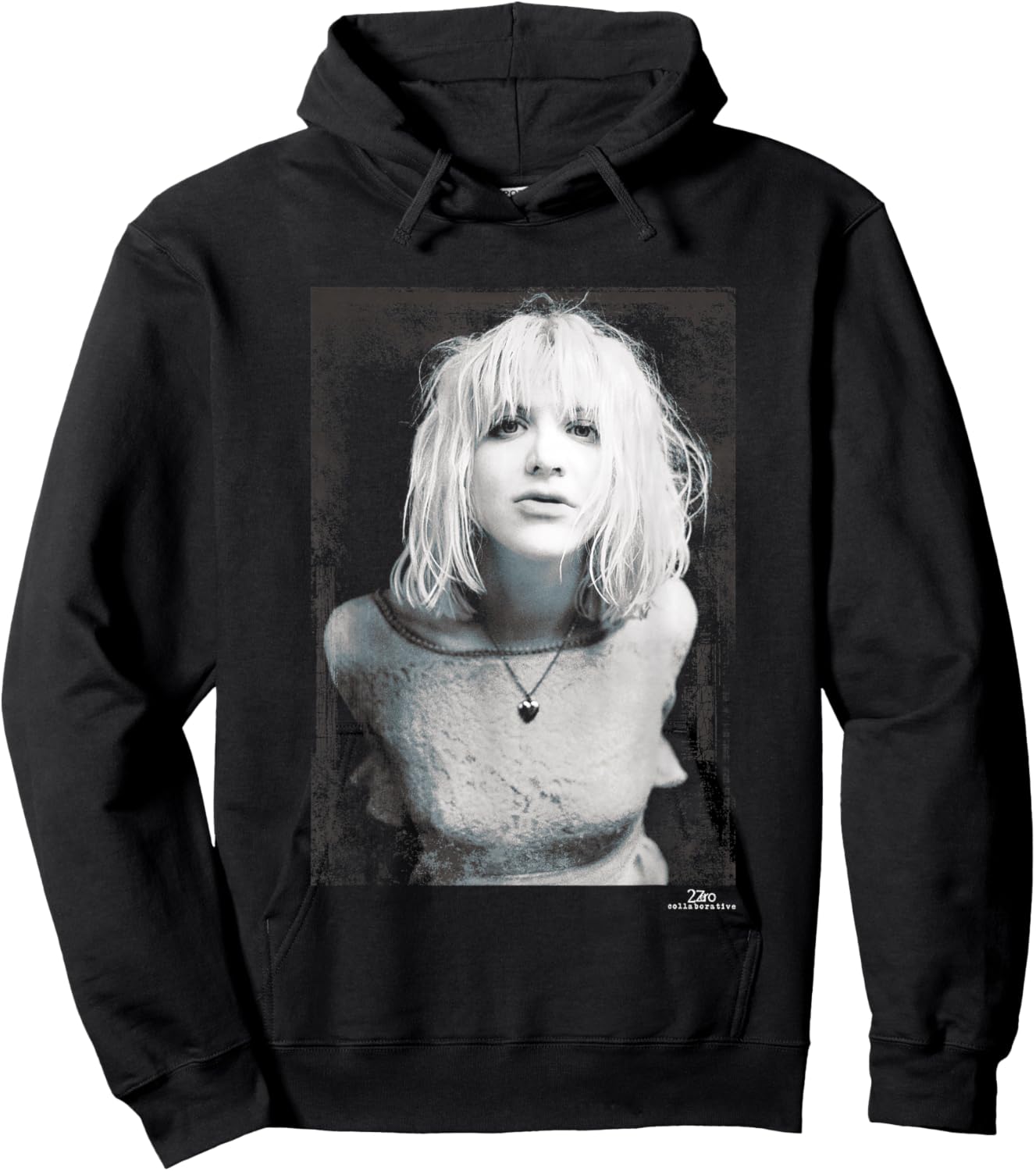 Hole Singer Courtney Love Portrait by Phil Nicholls Hoodie - Hoodie | Black
