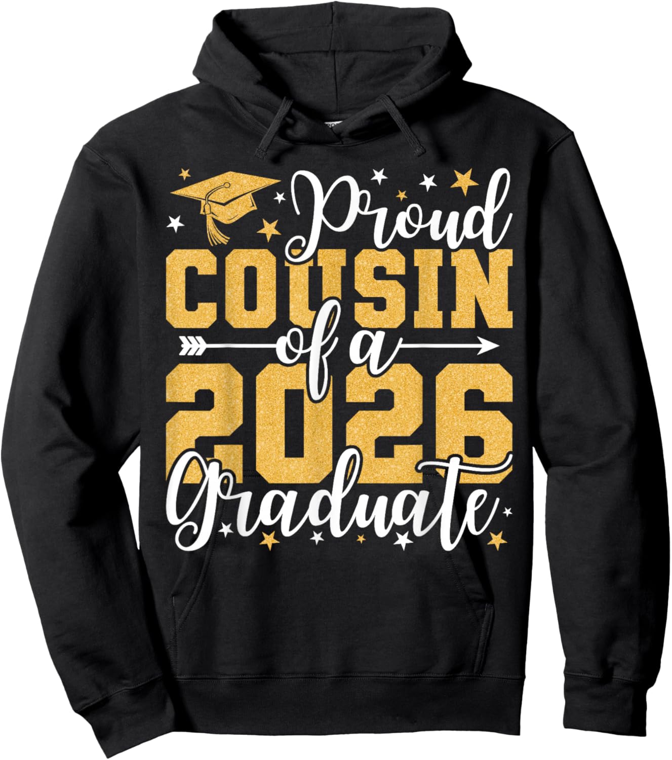 Proud Cousin of A 2026 Graduate Senior Grad Class of 2026 Hoodie - Hoodie | Black