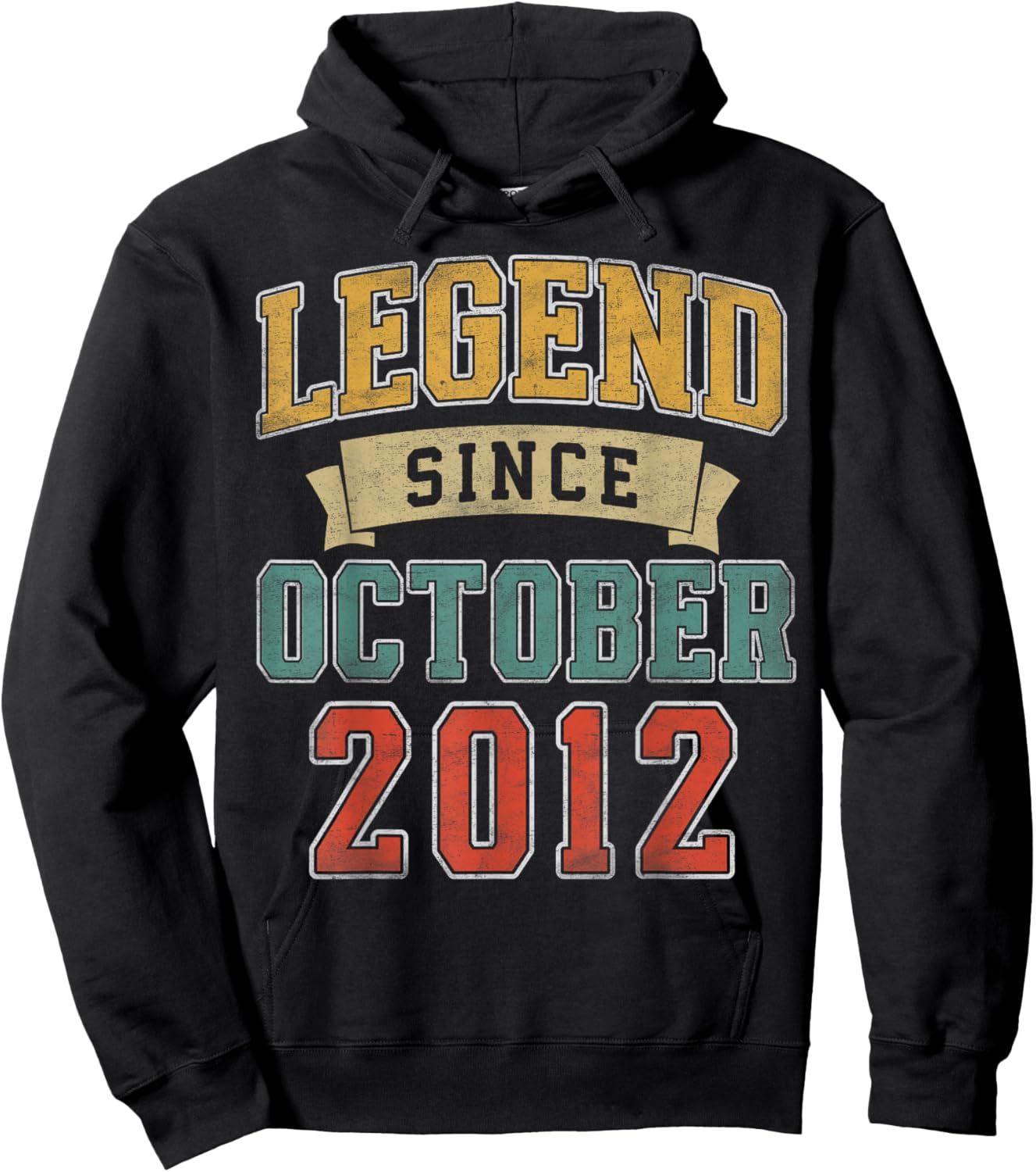 Legend October 2012 13th Birthday Boy Girl 13 Year Old Hoodie - Hoodie | Black