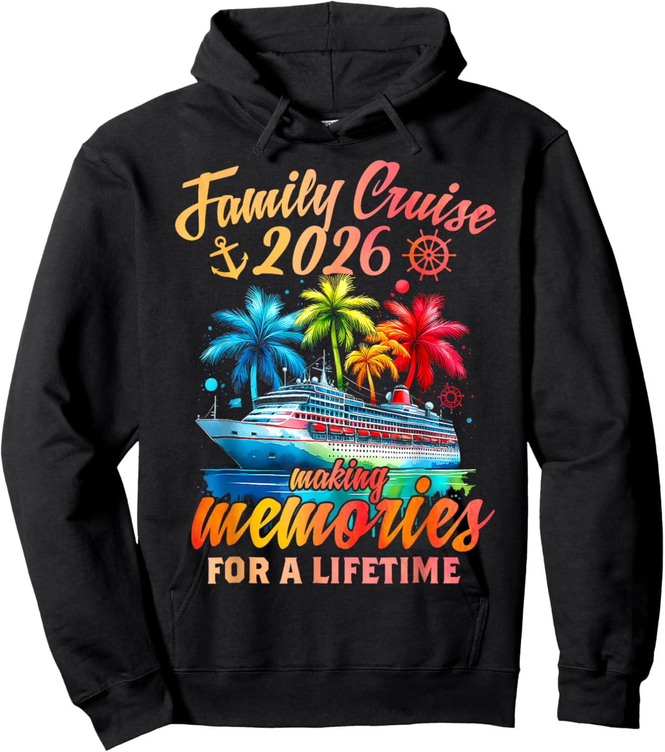 Family Cruise 2026 Family Matching Cruise Vacation Party Hoodie - Hoodie | Black