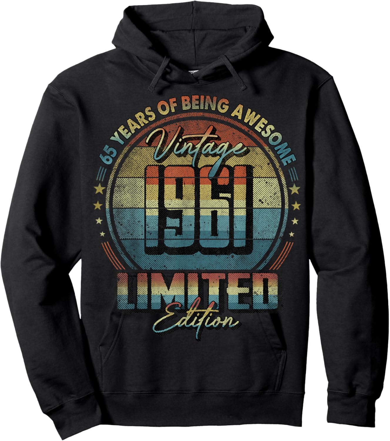 Vintage 1961 Limited Edition Shirt 65 Year Old 65th Birthday Hoodie - Hoodie | Black