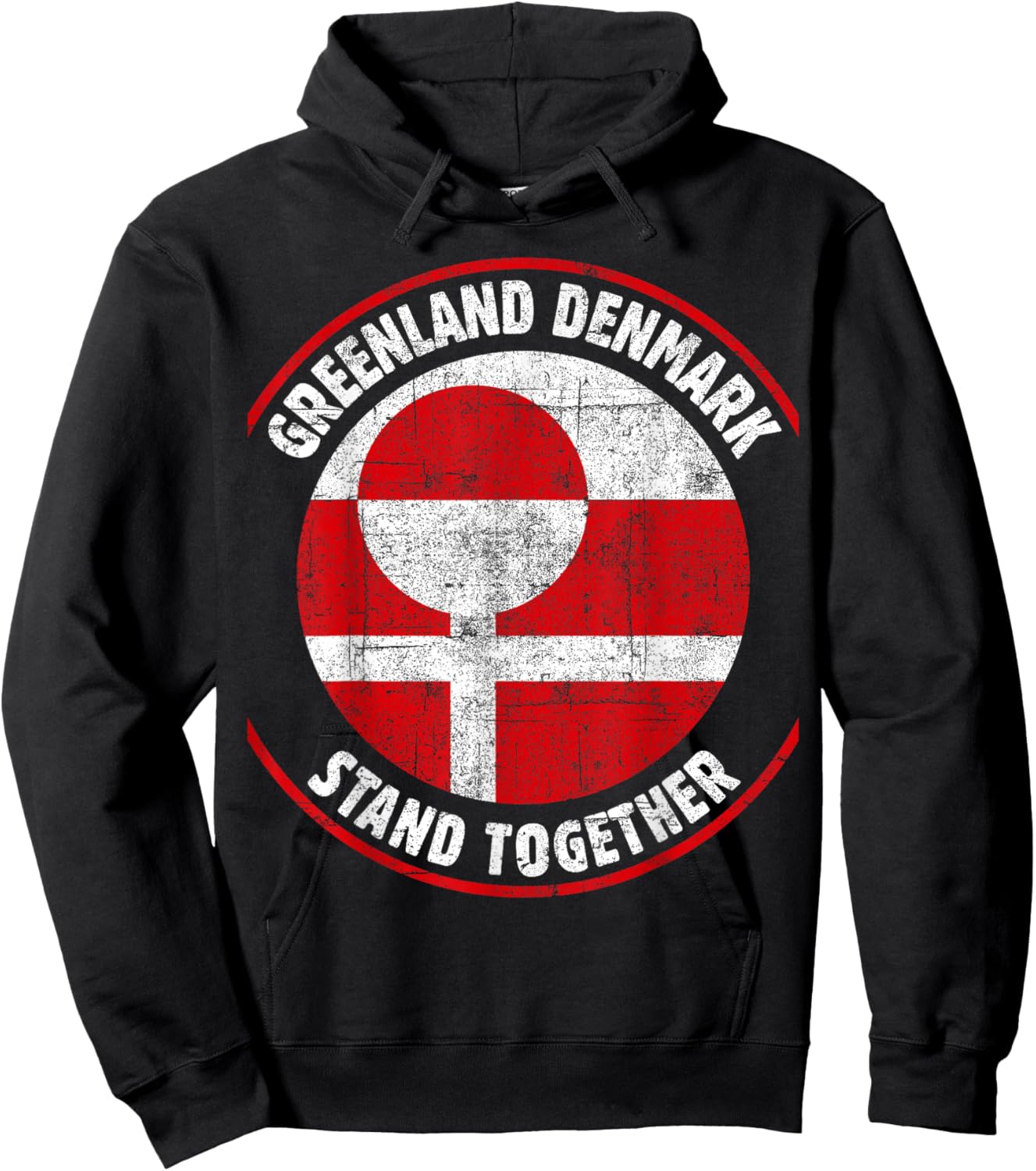 Greenland Denmark Flag United Stand Together Support Freedom Hoodie - Hoodie | Black