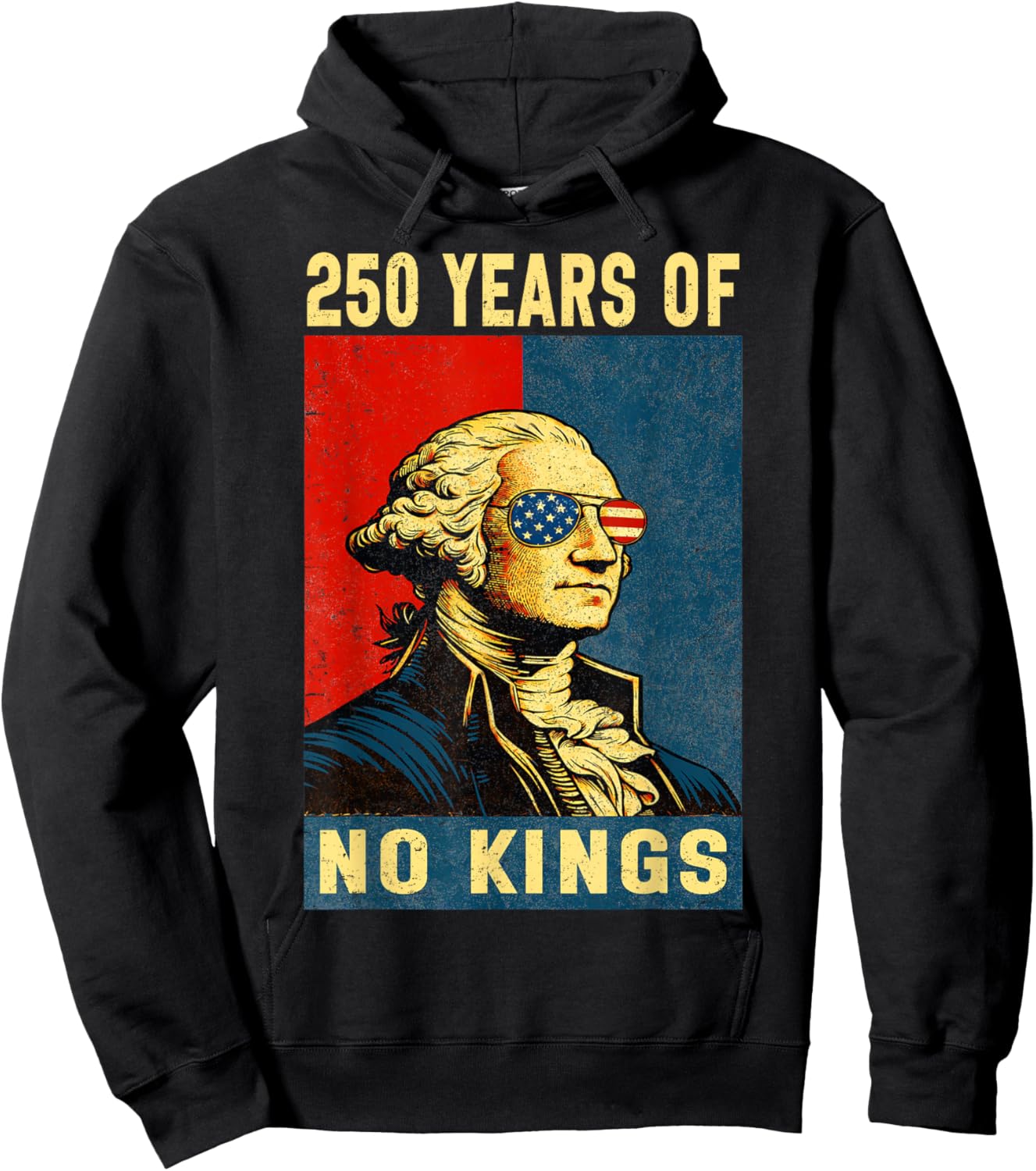 250 Years No Kings George Washington Women Hoodie - Hoodie | Black