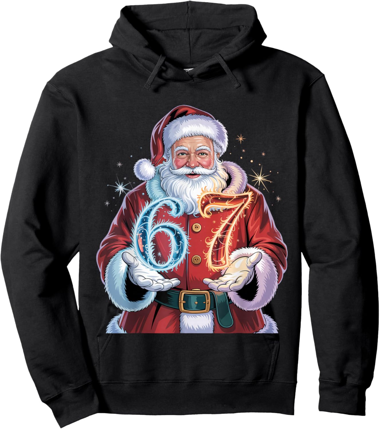 Christmas 67 Funny Xmas Six Seven Ugly Sweater 6-7 Hoodie - Hoodie | Black