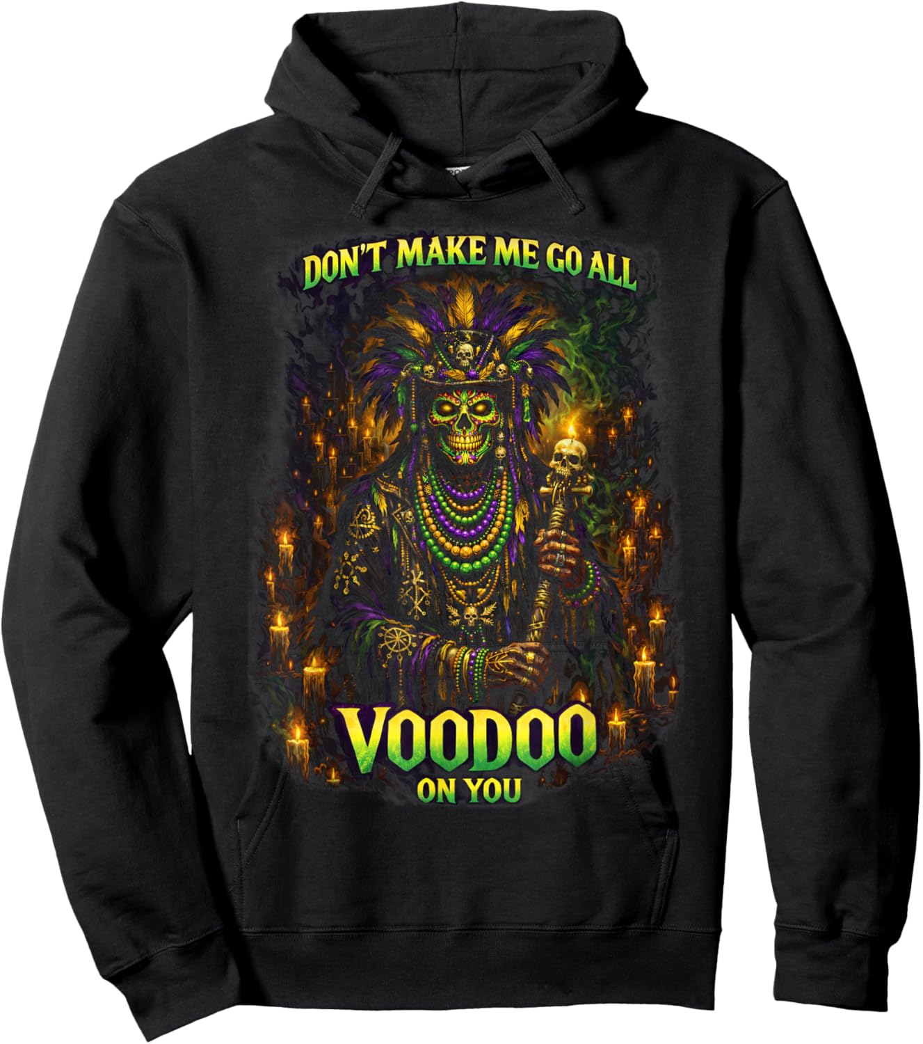 Mardi Gras Witch Doctor Voodoo Priest Top Hat New Orleans Hoodie - Hoodie | Black