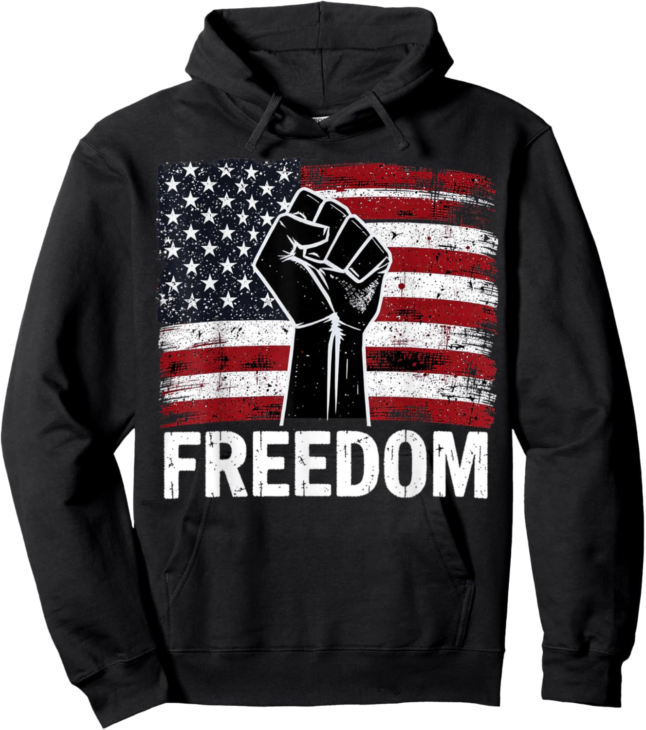 USA Freedom Shirt, Resist Patriotic Protest Hoodie - Hoodie | Black