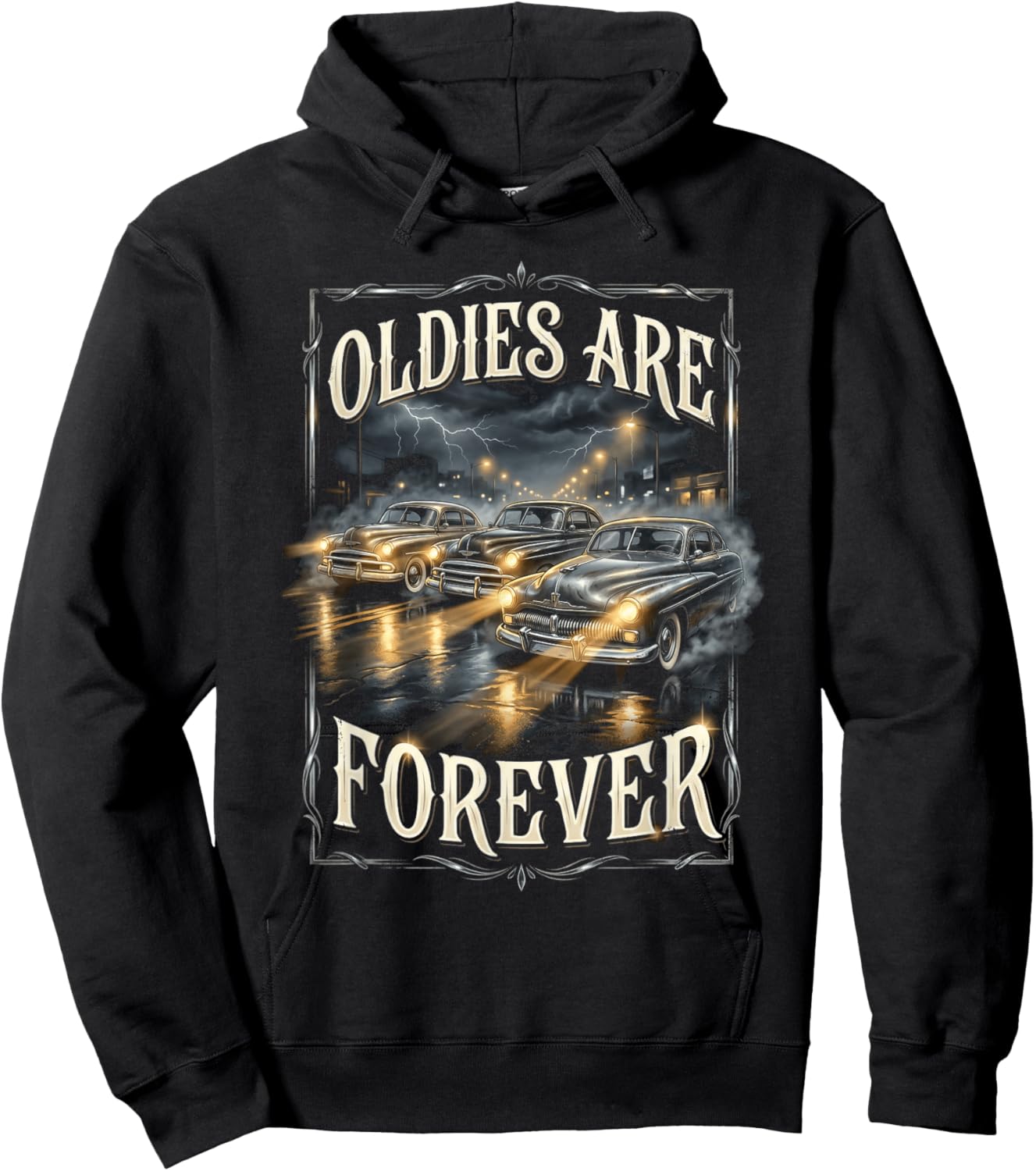 Car Hot Rod Vintage Vehicle Hoodie - Hoodie | Black