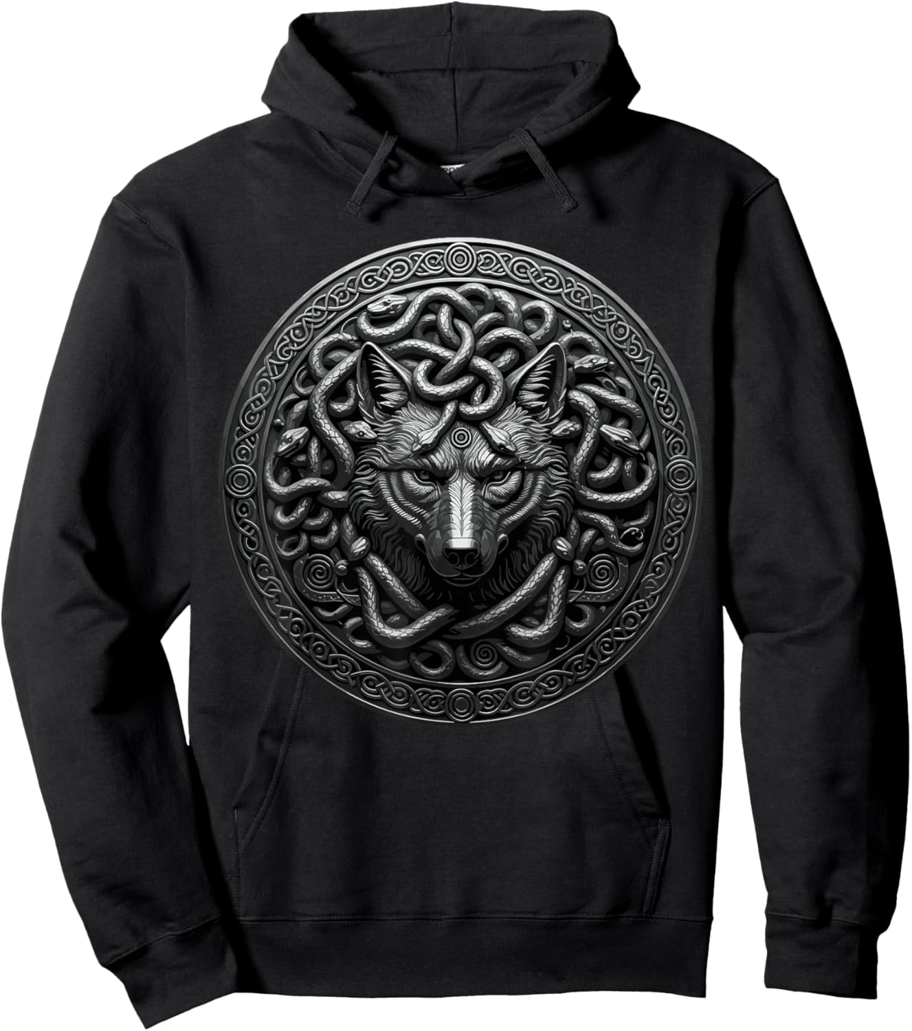 Medusa Head Myth Gorgon Wolf Snake Hair Greek Mythology Hoodie - Hoodie | Black