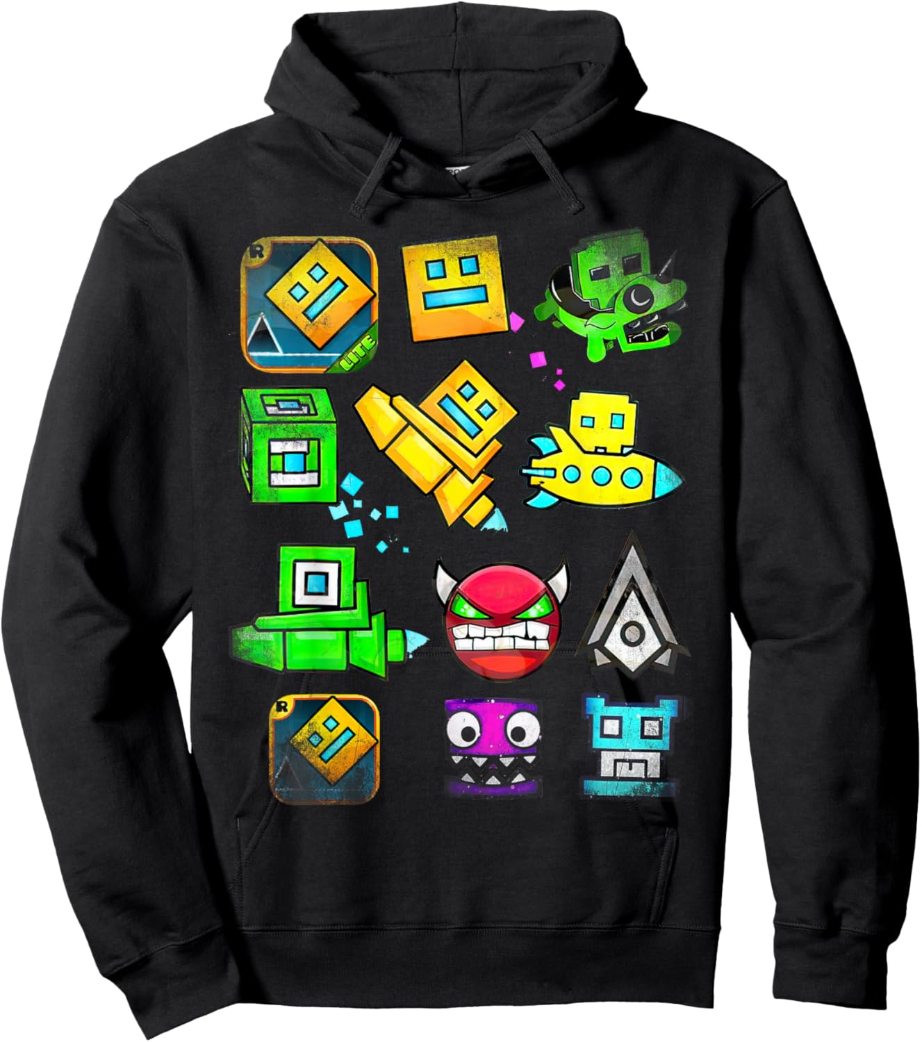 Video Game Geometry Video Gamer Lover Dash Hoodie - Hoodie | Black
