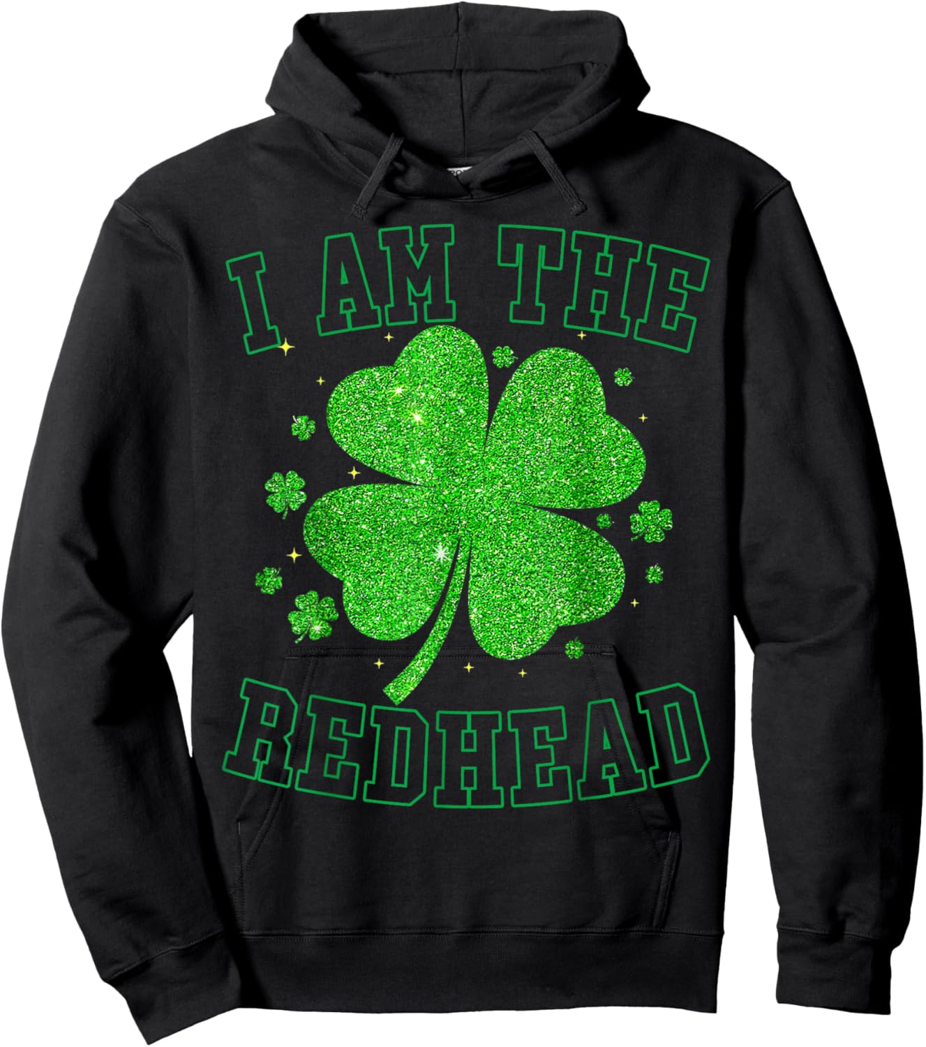 I Am The Redhead Clovers St Patricks Day Girl Kids Hoodie - Hoodie | Black