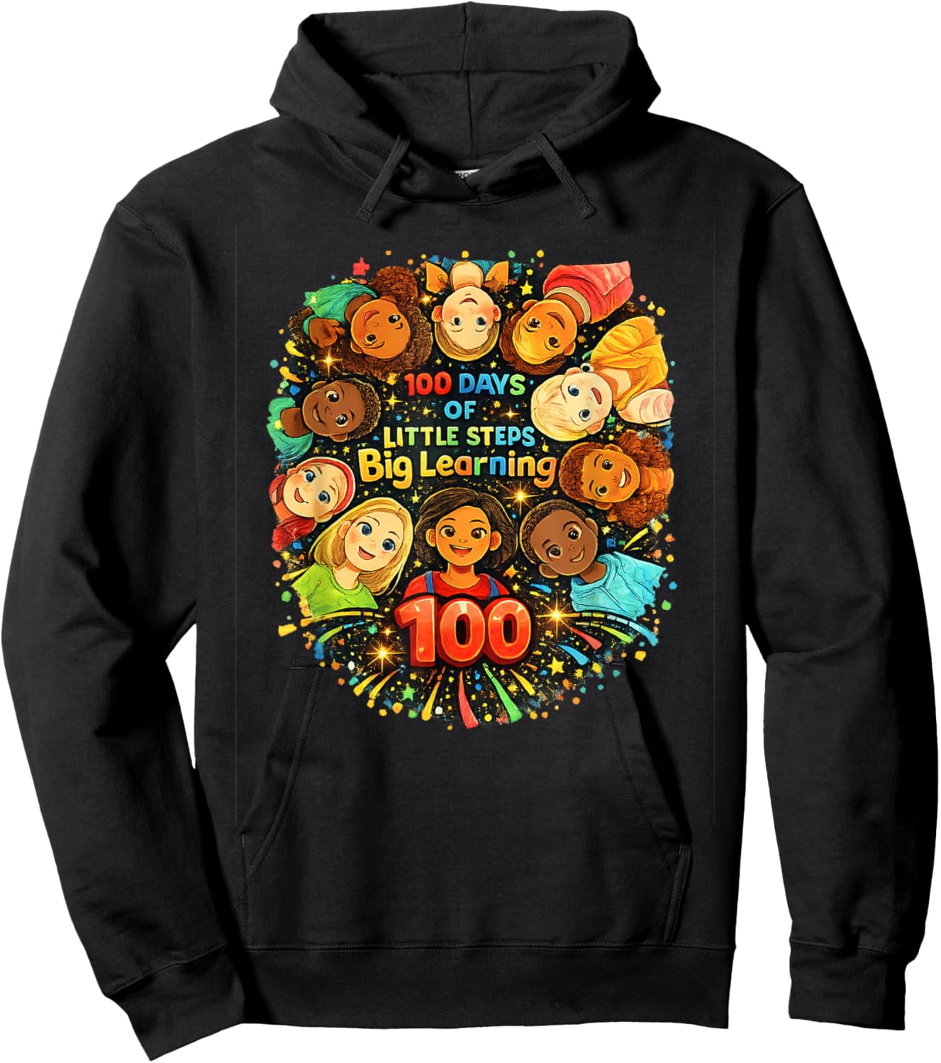 Awesome 100 Days of School | 100th Day of School Kids Hoodie - Hoodie | Black