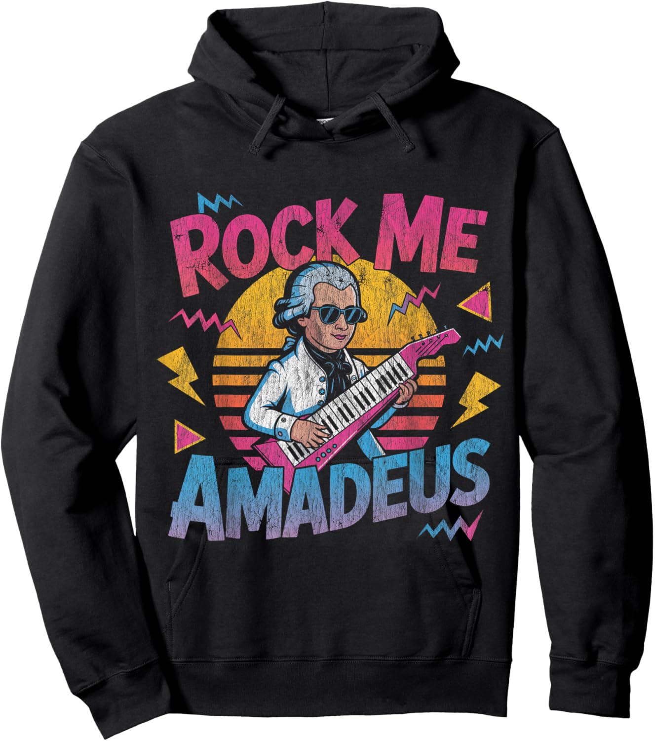 Rock Me Amadeus Funny 1980s Hoodie - Hoodie | Black